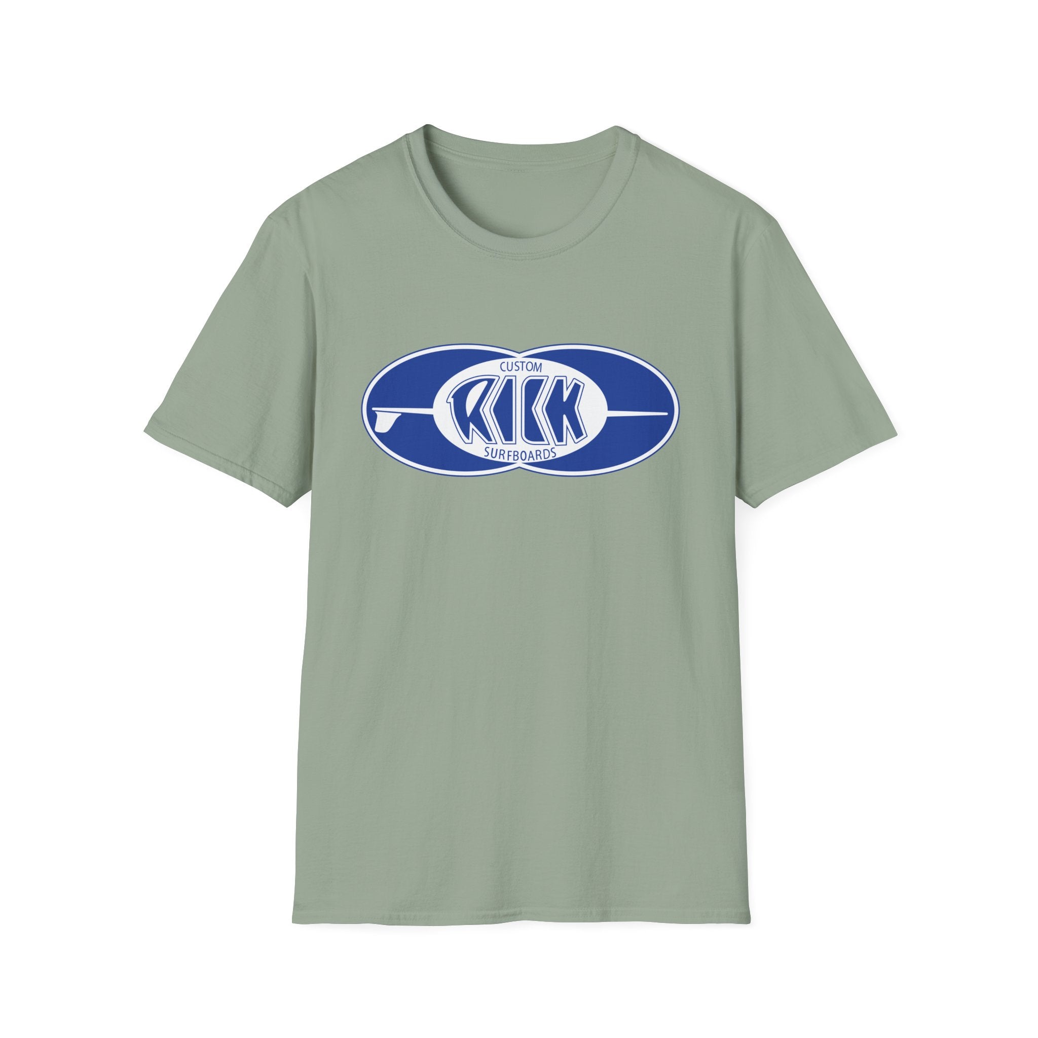 Rick Surfboards Unisex Softstyle T-Shirt Old School Hermosa Beach Print 1 Side