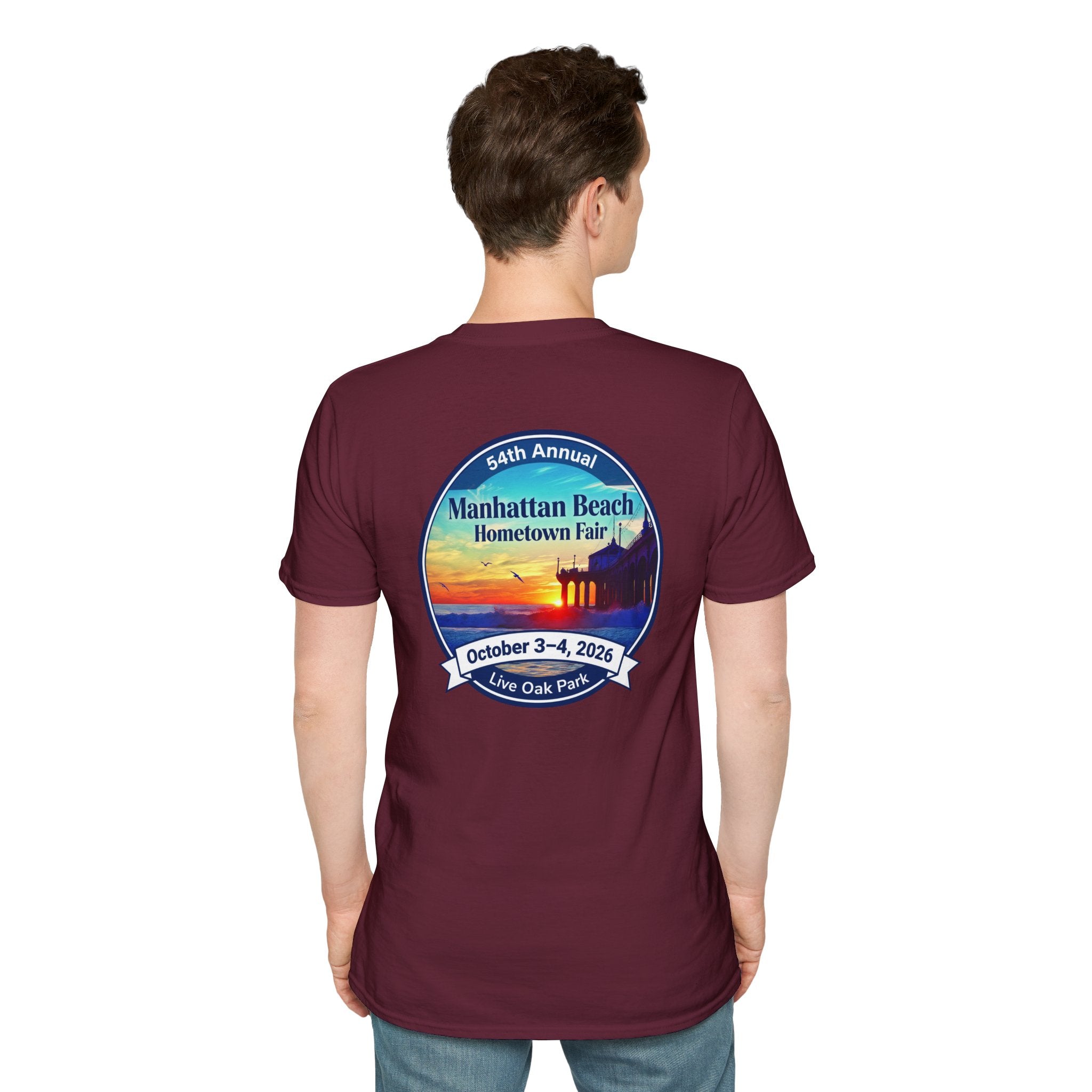 Manhattan Beach Hometown Fair T-Shirt — 54th Annual Sunset Surf Logo (Oct 3-4, 2026)