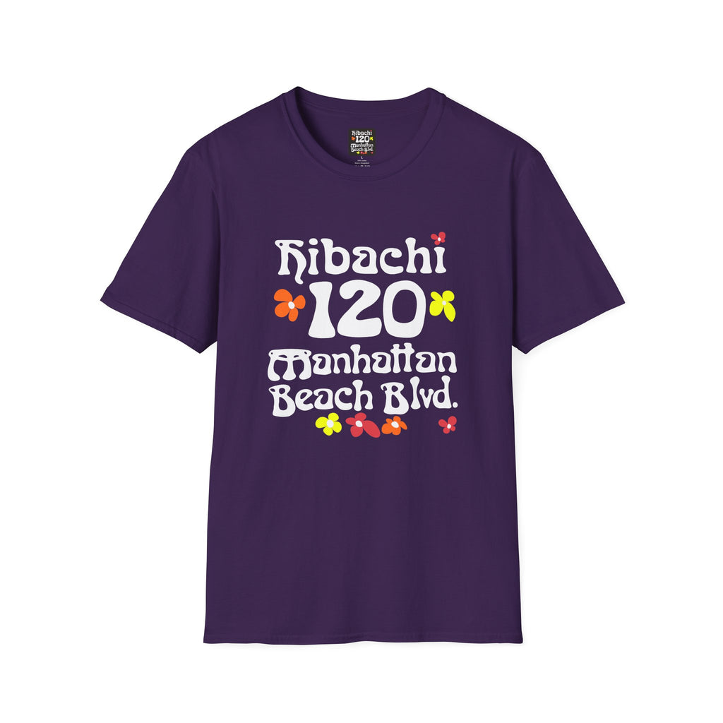 Hibachi 120 Manhattan Beach Blvd Restaurant #OldSchool T-Shirt — Retro Floral Surf Tee "Gone But Not Forgotten"
