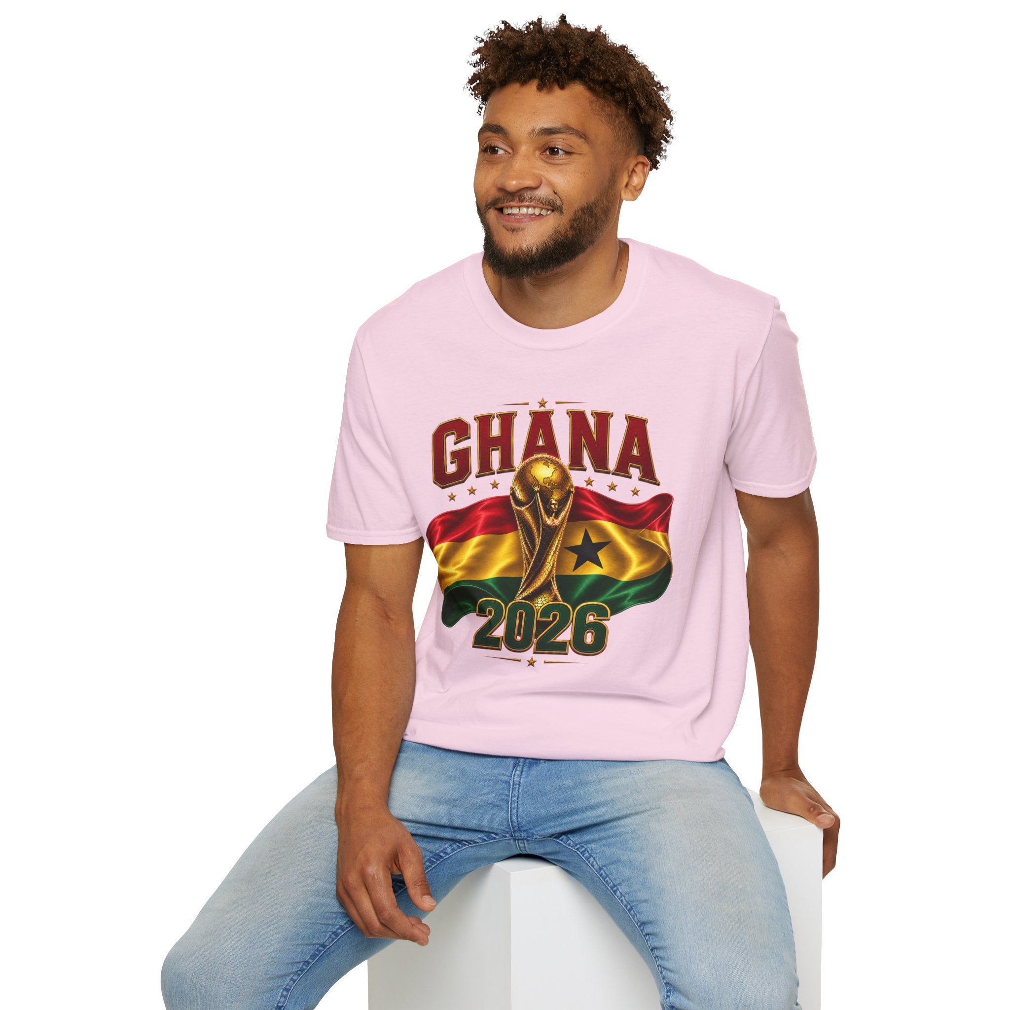 Ghana 2026 World Cup T-Shirt — Flag & Trophy Football Fan Tee