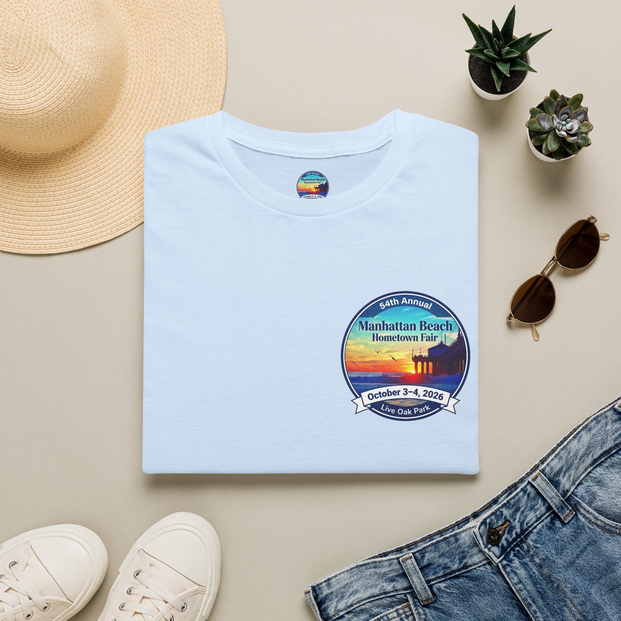 Manhattan Beach Hometown Fair T-Shirt — 54th Annual Sunset Surf Logo (Oct 3-4, 2026)