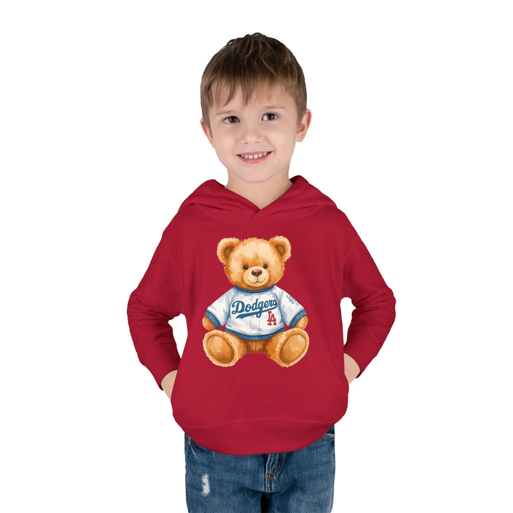 Teddy Bear in Jersey Hoodie | Toddler Pullover Fleece