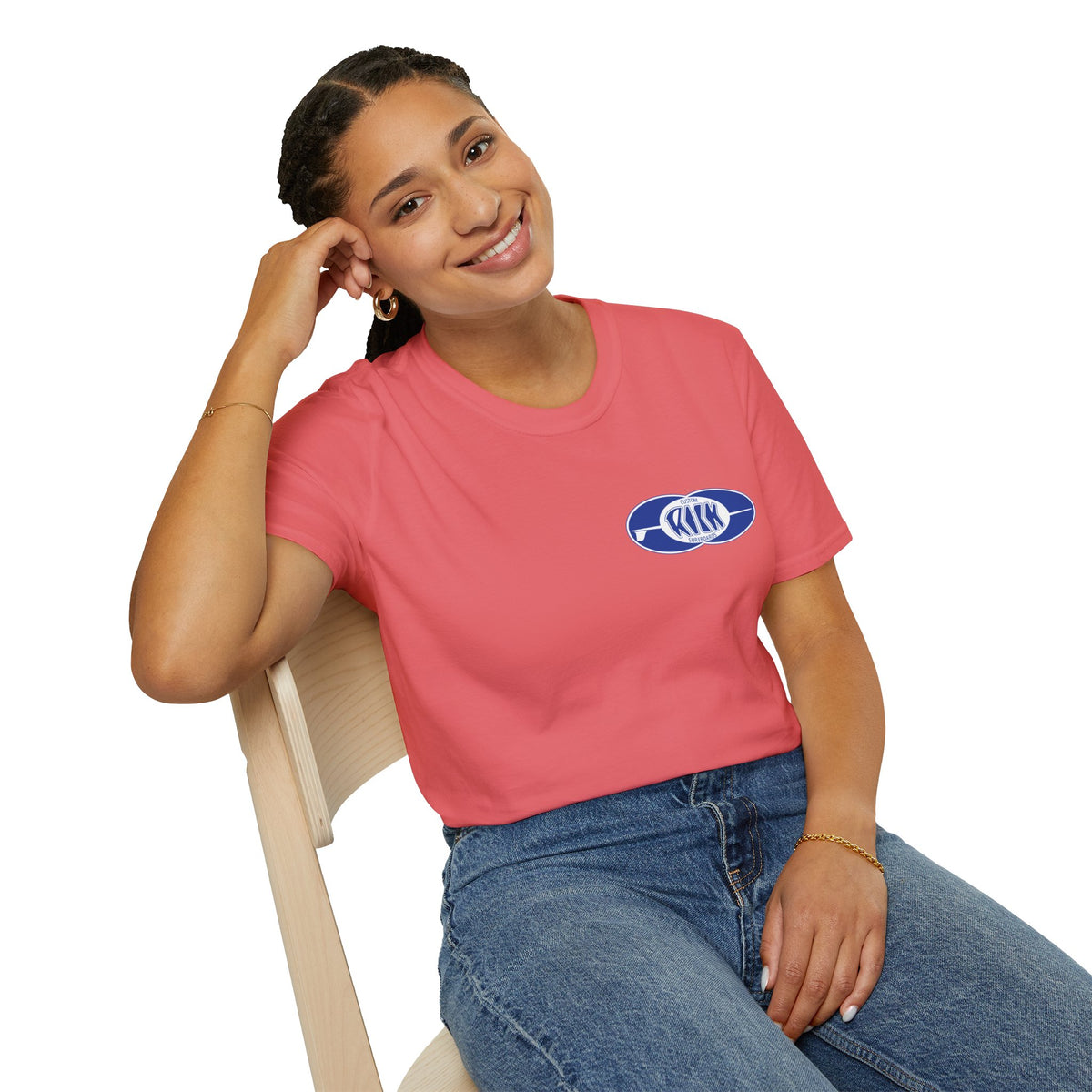 Rick Surfboards Unisex Softstyle T-Shirt Old School Hermosa Beach