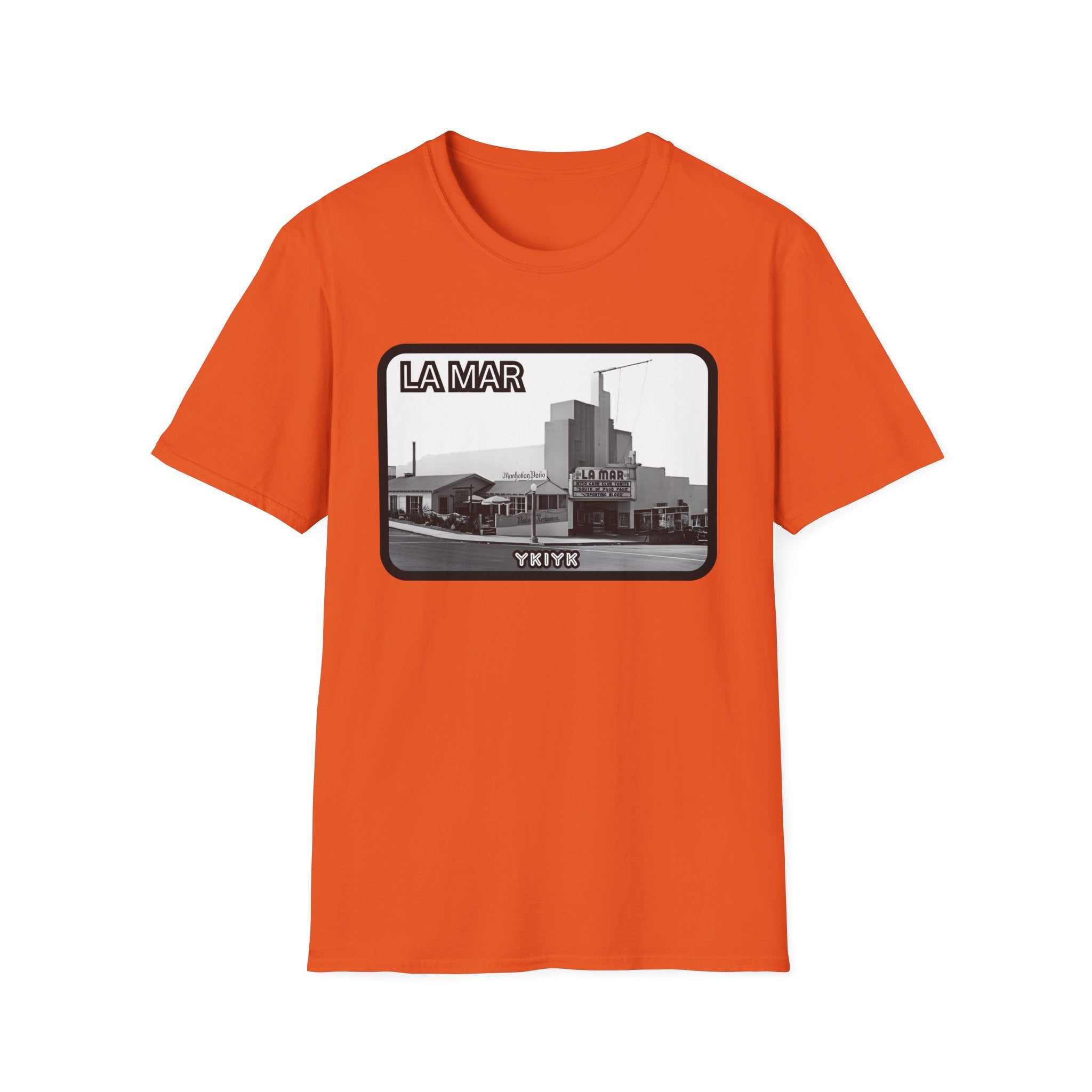 La Mar Theater Manhattan Beach  T-Shirt | Vintage Black & White Urban Graphic YKIYK
