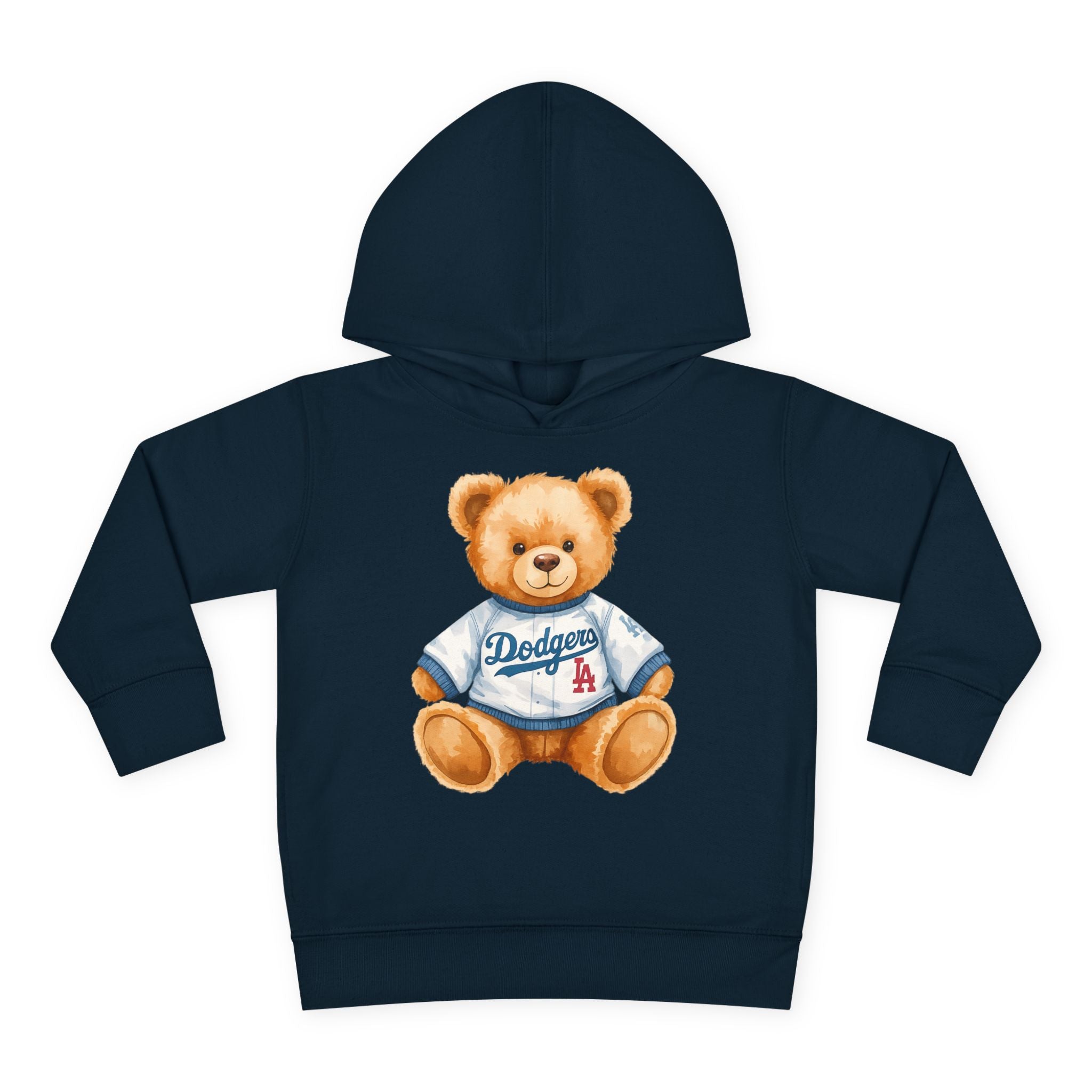 Teddy Bear in Jersey Hoodie | Toddler Pullover Fleece