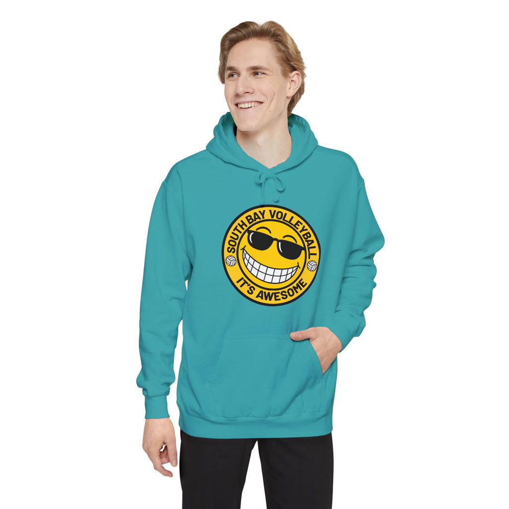 Volleyball Smiley Hoodie — "South Bay Volleyball It's Awesome" Crewneck