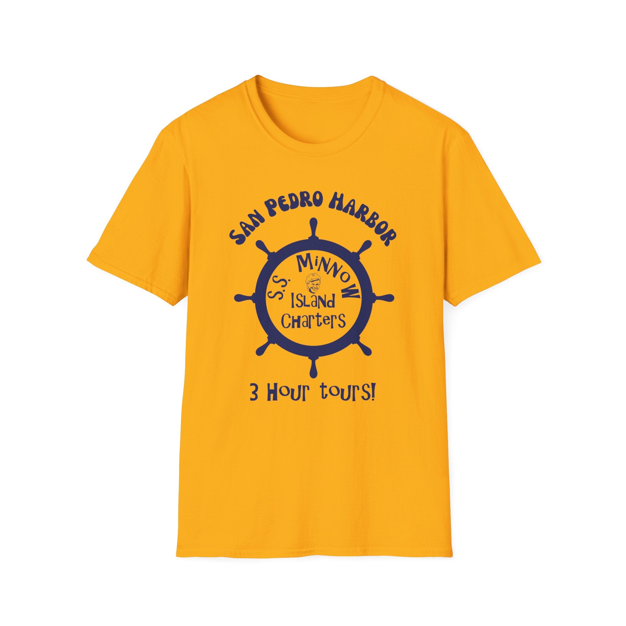 San Pedro Harbor Ship Wheel T-Shirt | SS Minnow Island Charters
