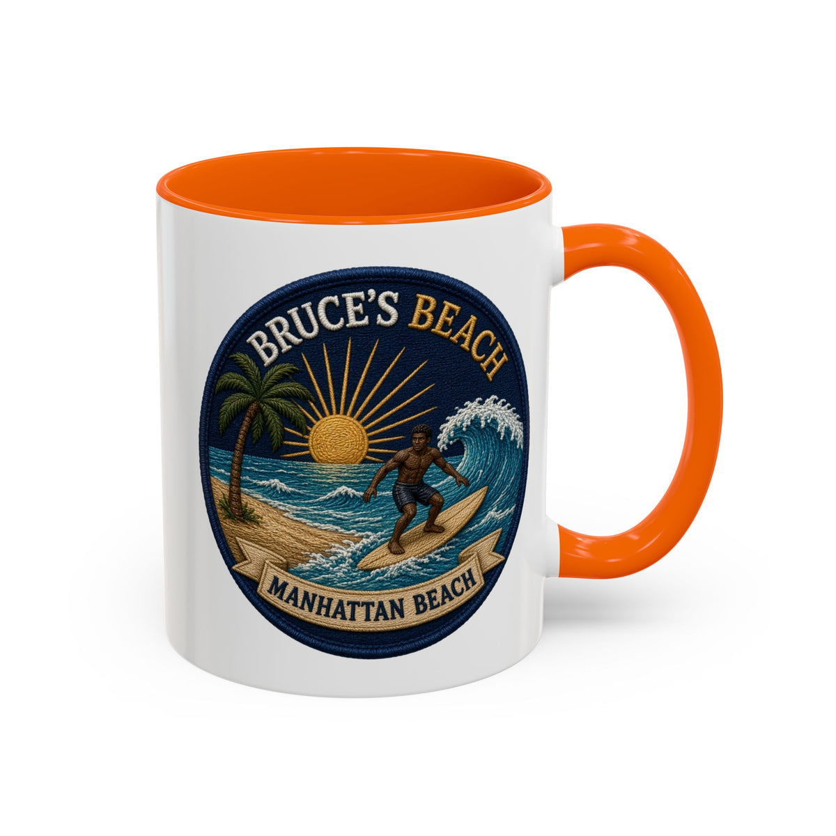 Bruce's Beach Manhattan Beach Surf Mug – Accent Coffee Cup (11/15oz)