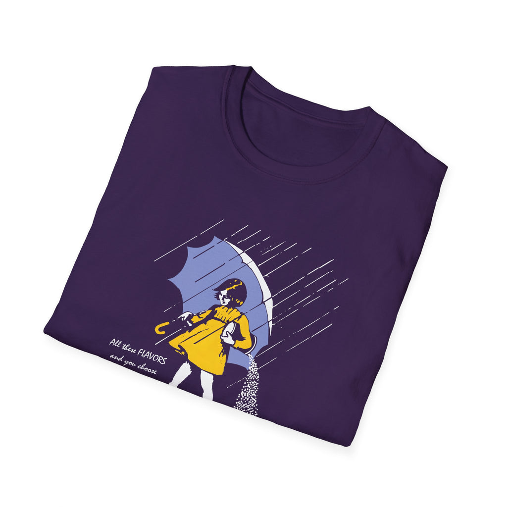 Salty Rainy Day Graphic T-Shirt — Girl with Umbrella Illustration