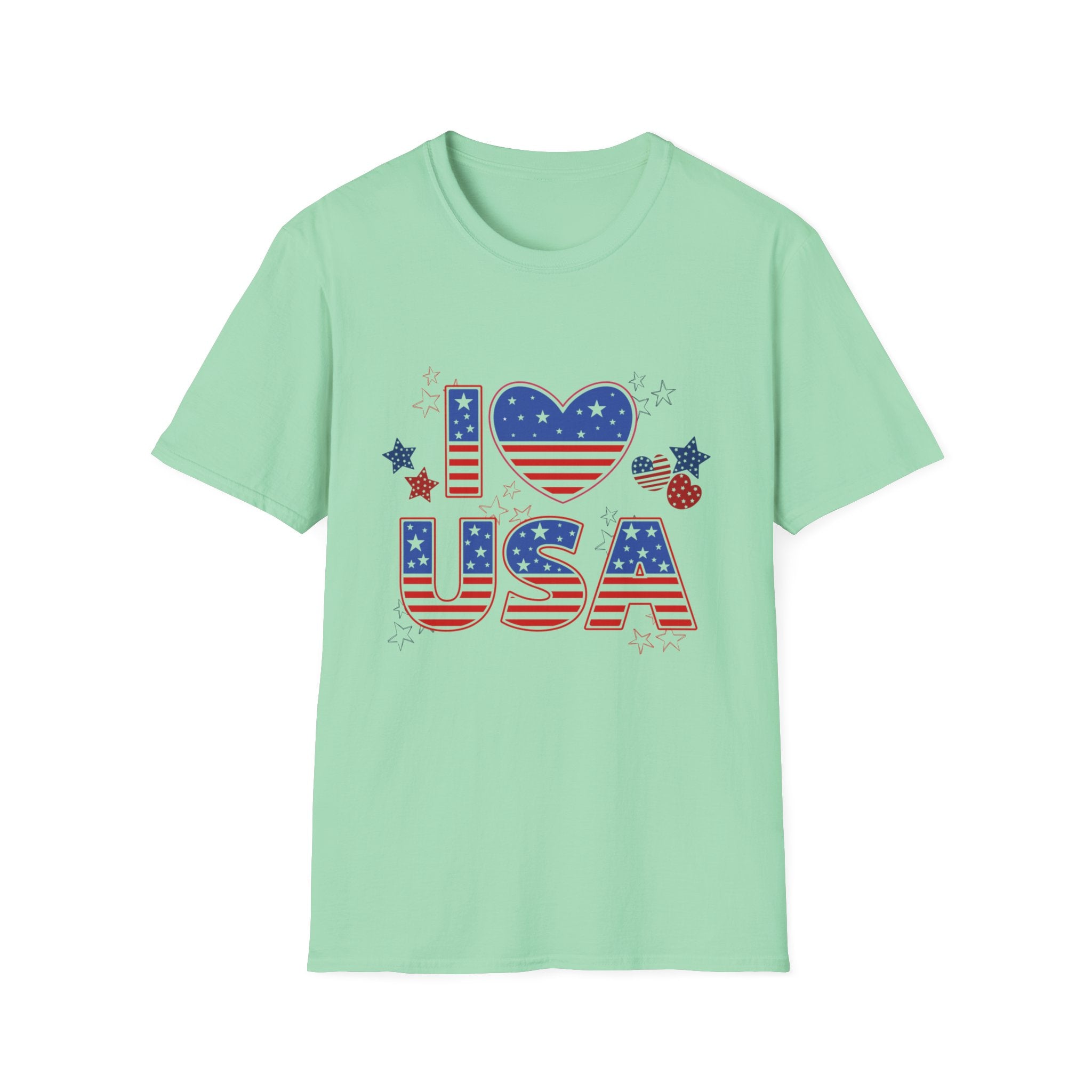 I Love the USA T-Shirt | American Flag Patriotic Fourth of July