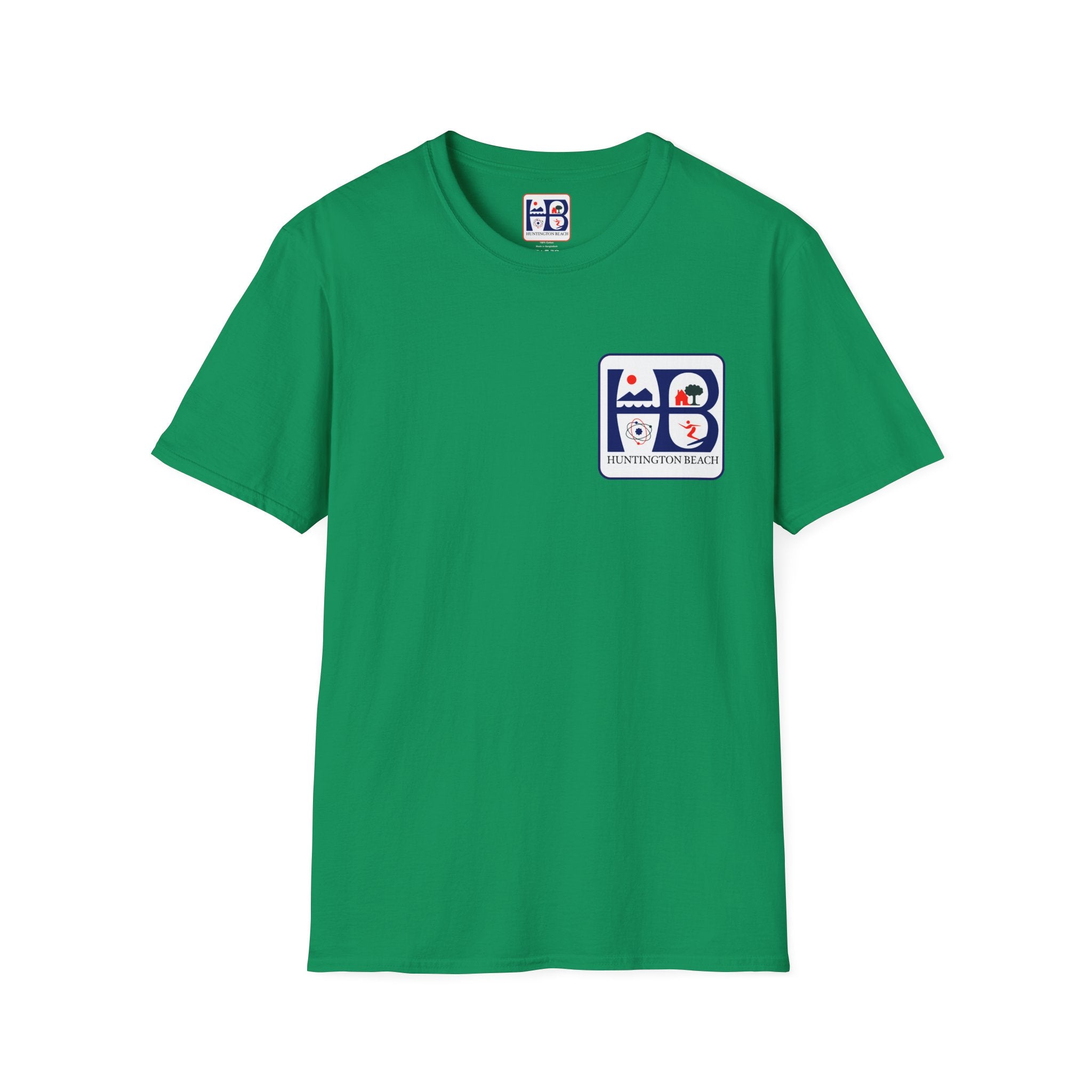 Huntington Beach Retro Logo T-Shirt — HB Surf & Sunset Tee (printed 3 side)