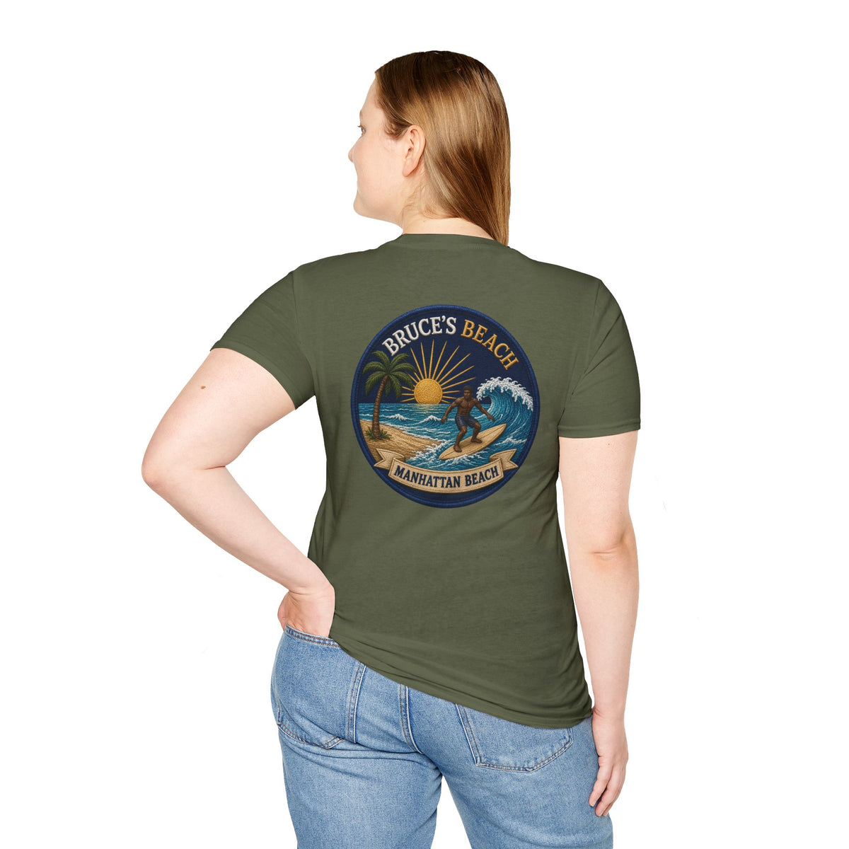 Bruce's Beach Manhattan Beach Surf Patch T-Shirt