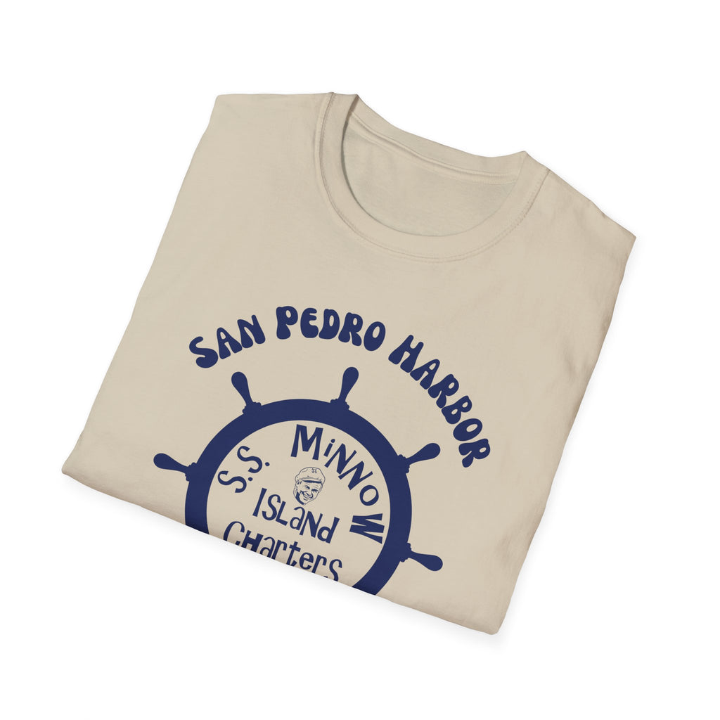 San Pedro Harbor Ship Wheel T-Shirt | SS Minnow Island Charters