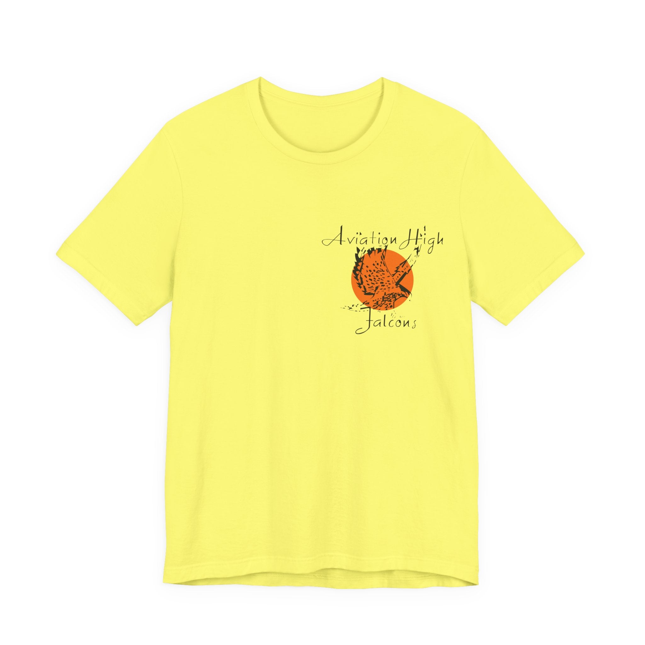 Aviation High School Signage Logo - Many Colors - Unisex Jersey Short Sleeve Tee