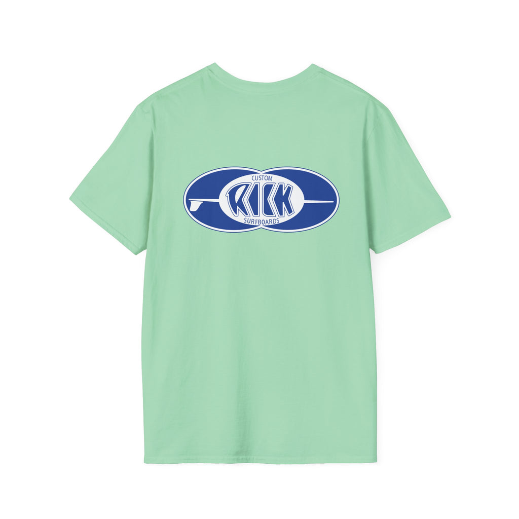 Rick Surfboards Unisex Softstyle T-Shirt Old School Hermosa Beach