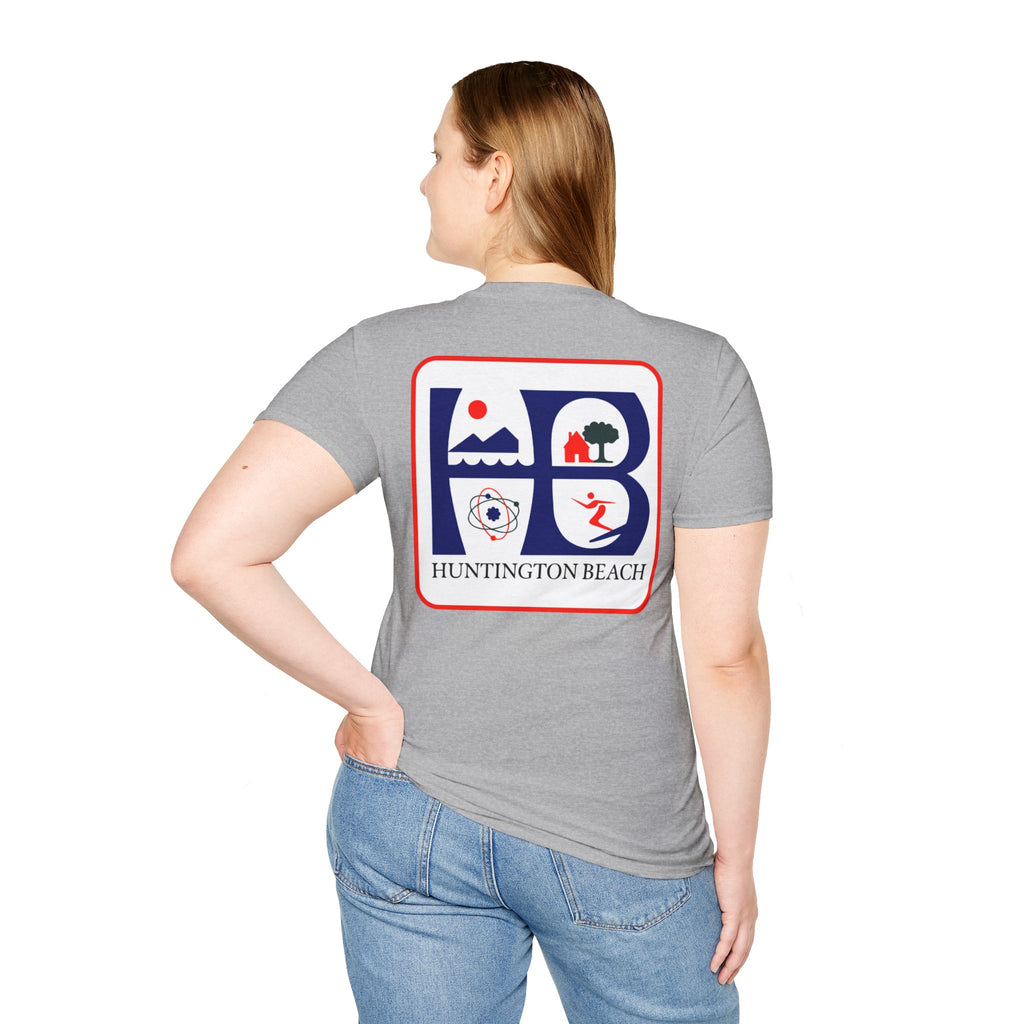 Huntington Beach Retro HB Logo T-Shirt  (printed 3 places)