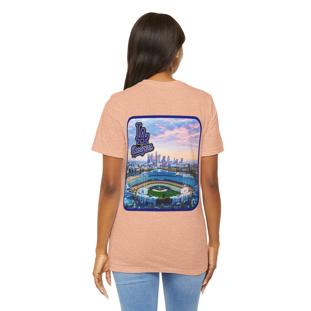 Los Angeles (Front and Back Printing) Mens Womans Jersey Short Sleeve Tee