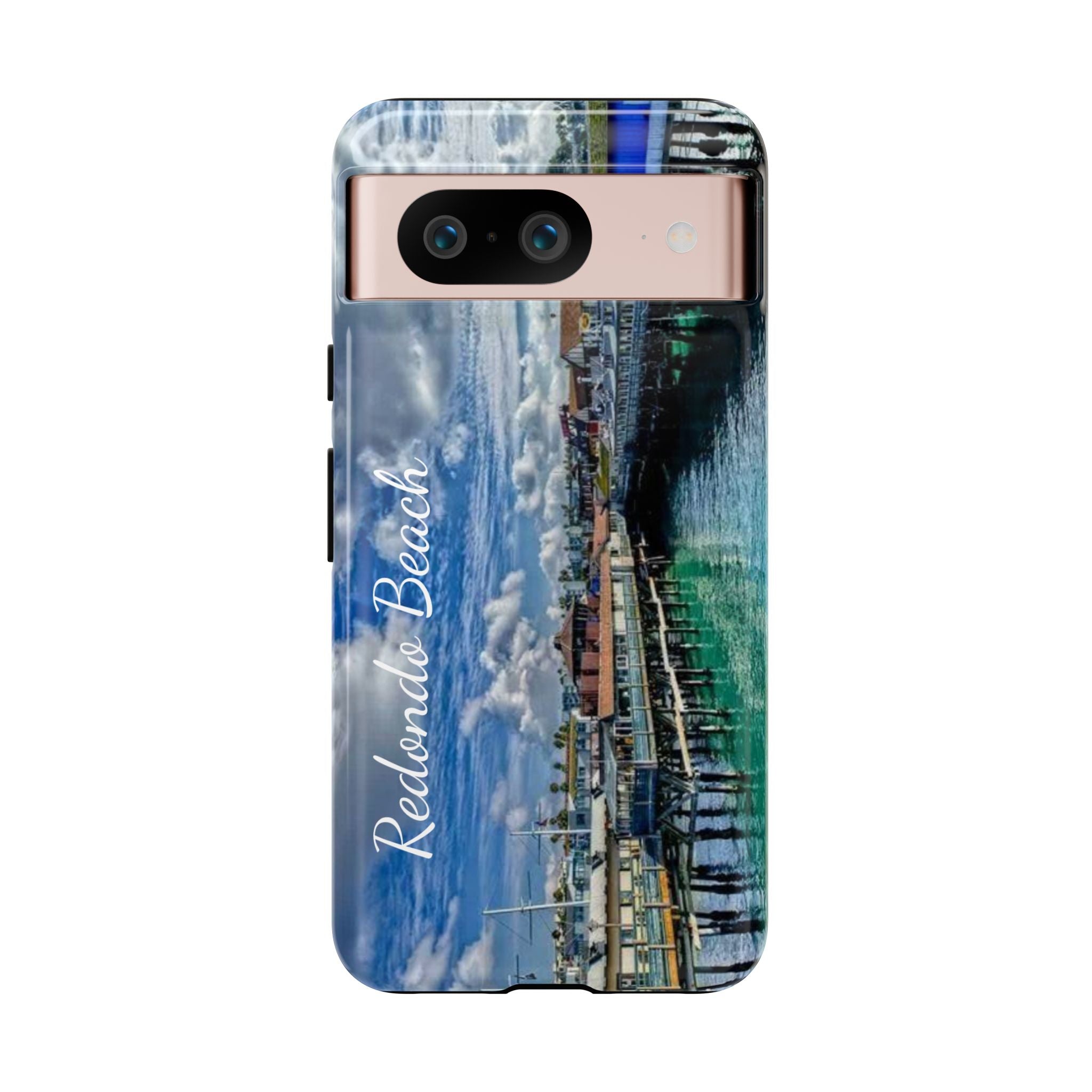 Phone Cases, Redondo Beach California King Harbor Design, Protective Covers, iPhone Accessories, Samsung Accessories, Gift for Travelers