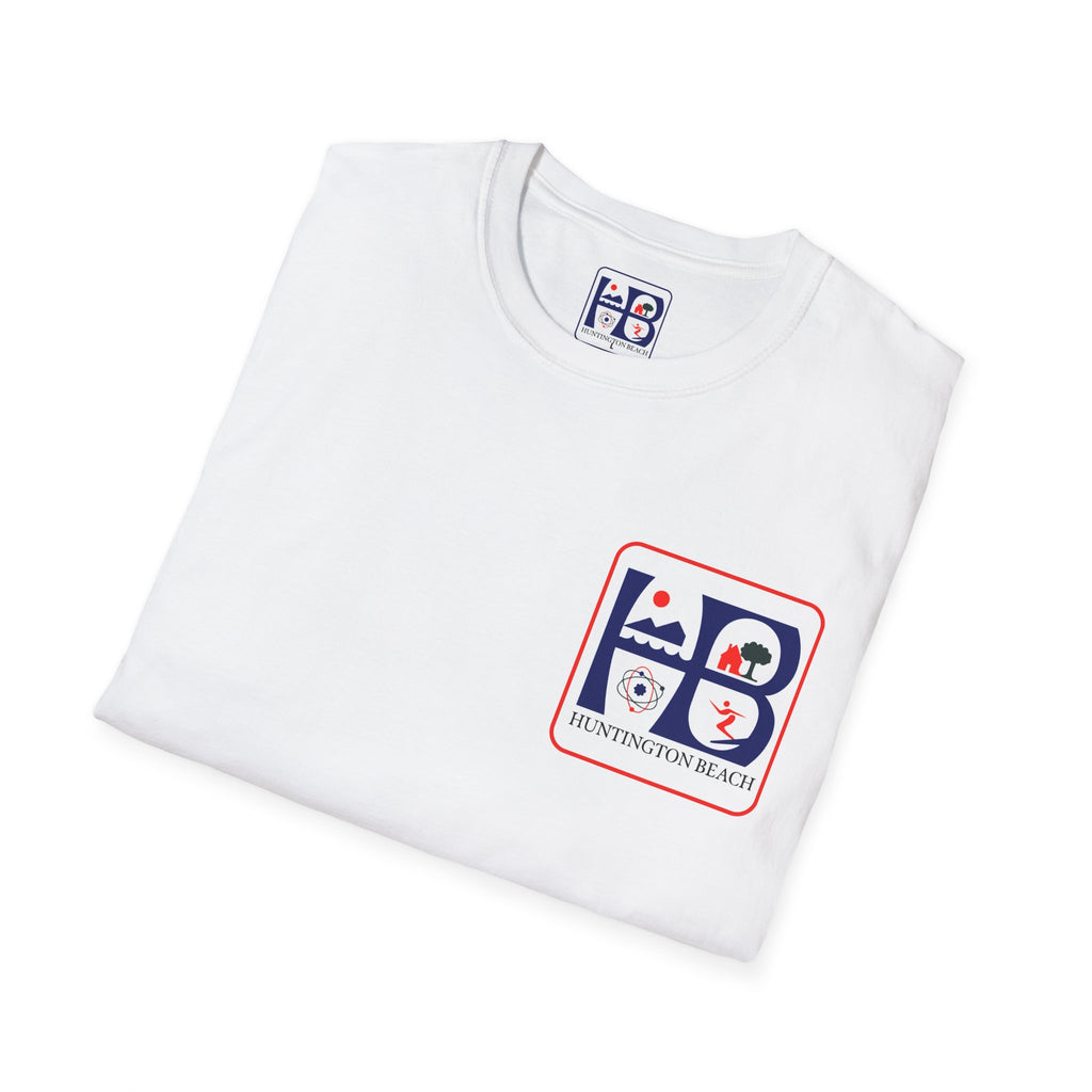 Huntington Beach Retro HB Logo T-Shirt  (printed 3 places)