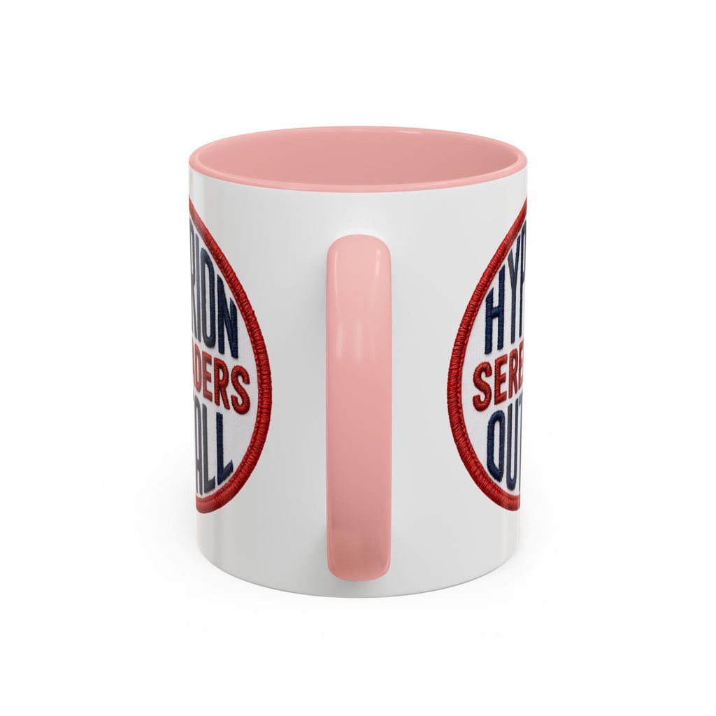 Accent Coffee Mug — "Hyperion Serenaders Outfall" Retro Patch Ceramic Mug (11/15oz)