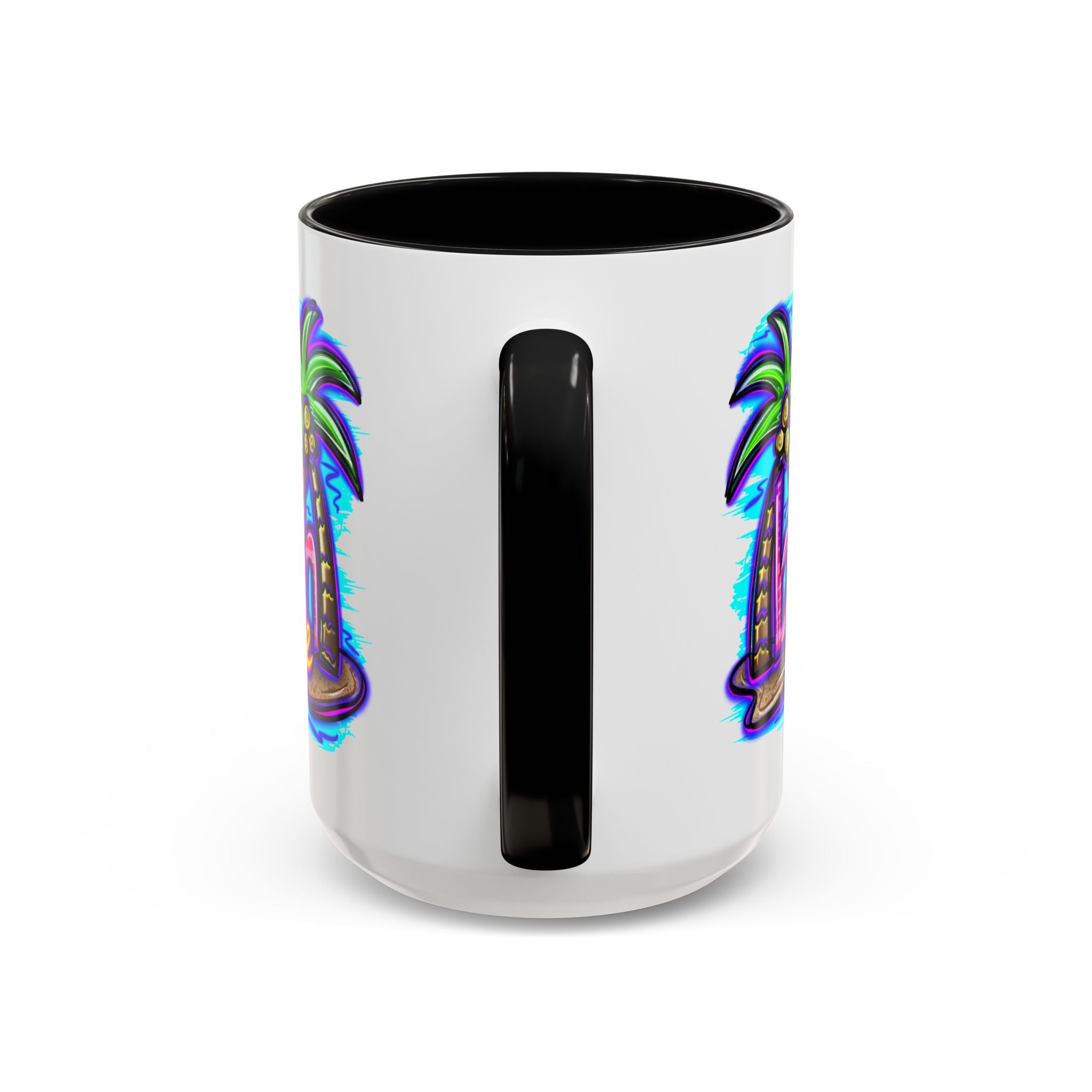 Beach Life Coffee Mug — Tropical Palm Sunset Accent Mug (11/15oz)