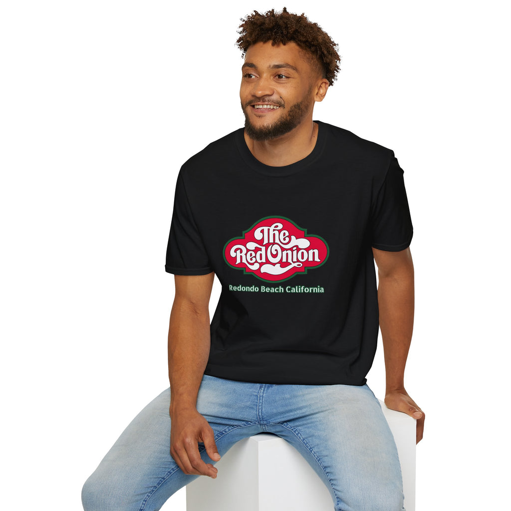 Red Onion Redondo Beach California  Restaurant  Retro Tee, Soft Cotton Shirt, Casual Vintage T-Shirt #OldSouthBay.com