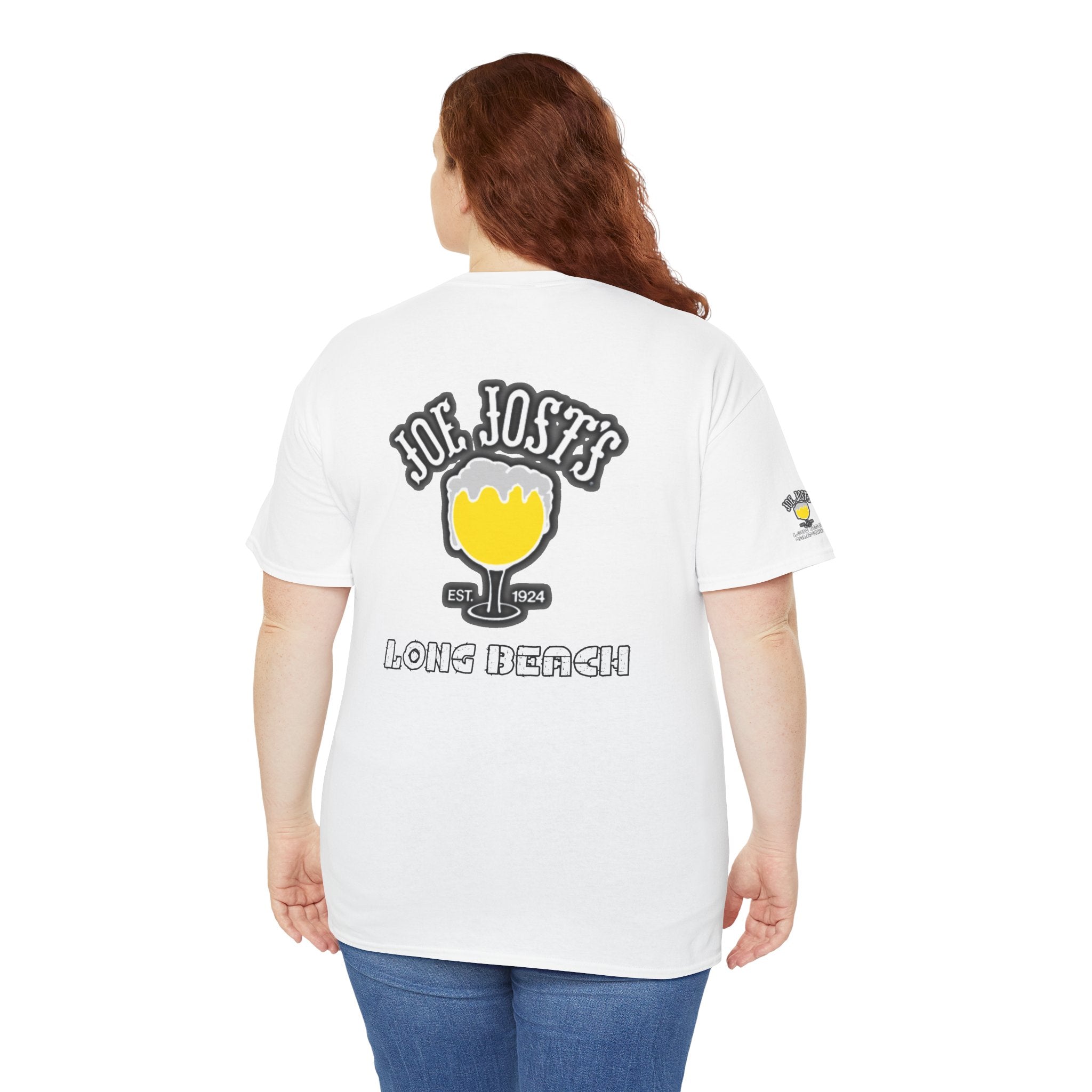 Joe Josts Long Beach California Men's and Woman's Heavy Cotton Tee - Printed 4 Areas