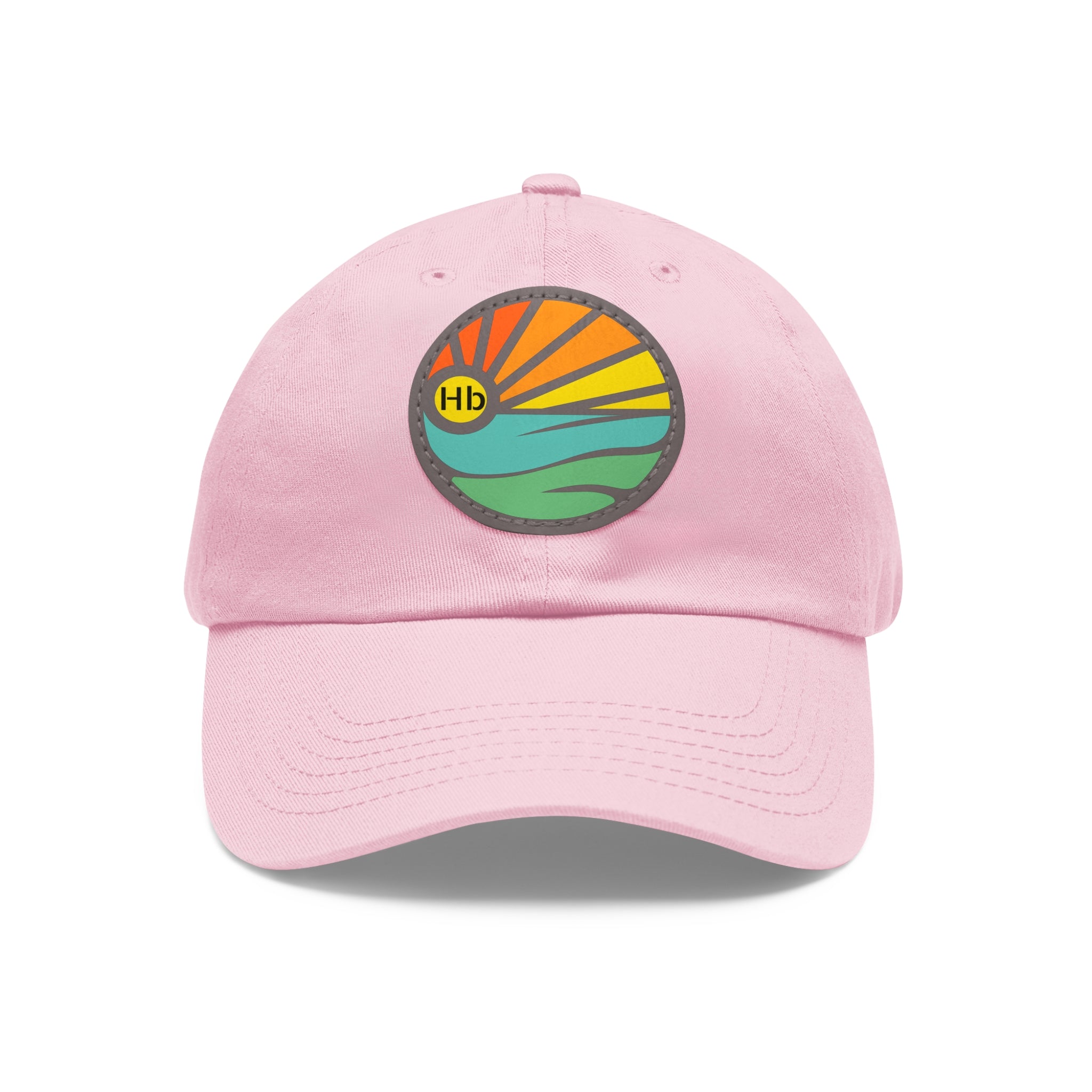 Hermosa Beach Sunset Wave Patch Hat | Mom and Dad Hat with Round Leather Patch #HermosaBeach