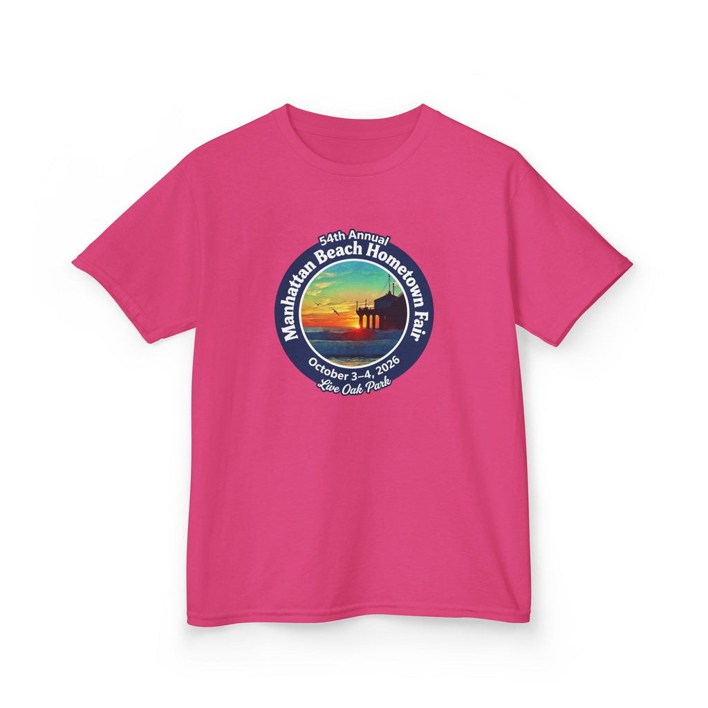 Kids Tee — Manhattan Beach Hometown Fair 2026 Sunset Logo