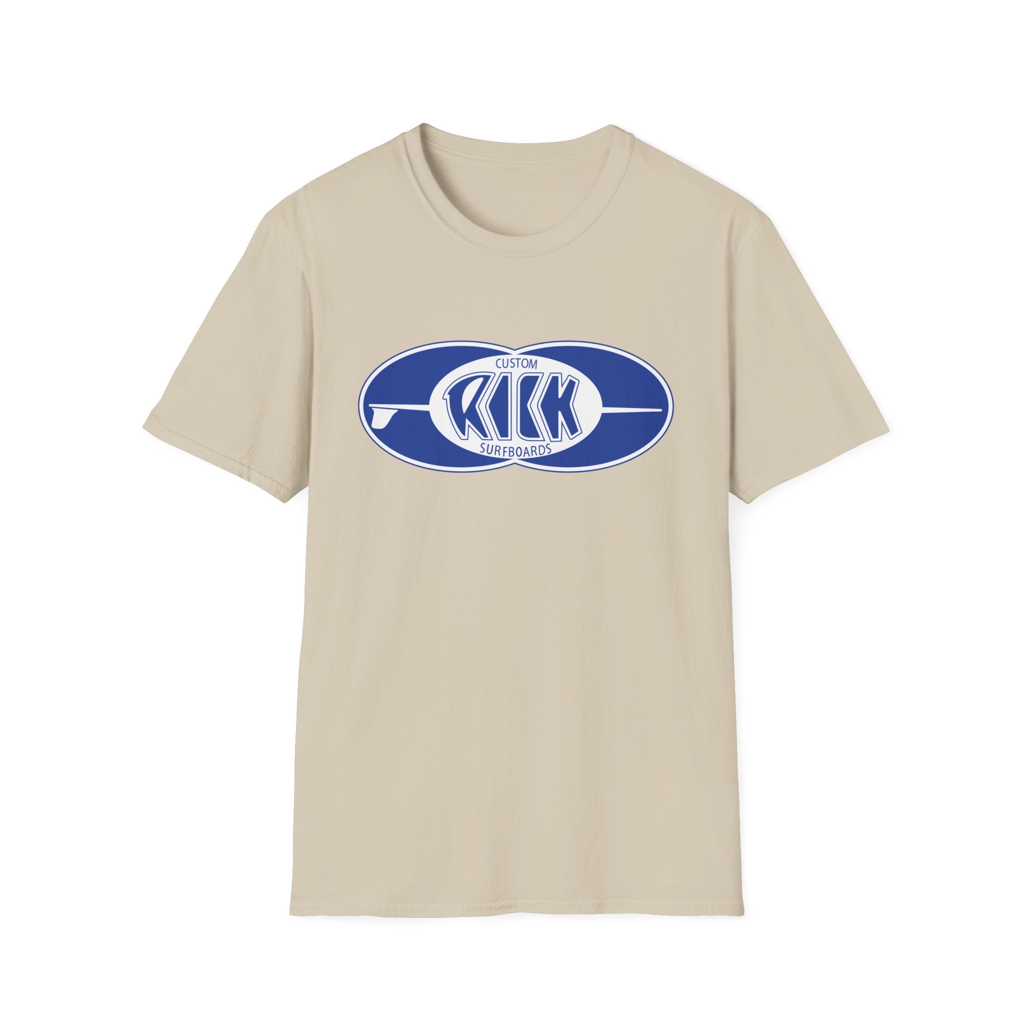 Rick Surfboards Unisex Softstyle T-Shirt Old School Hermosa Beach Print 1 Side