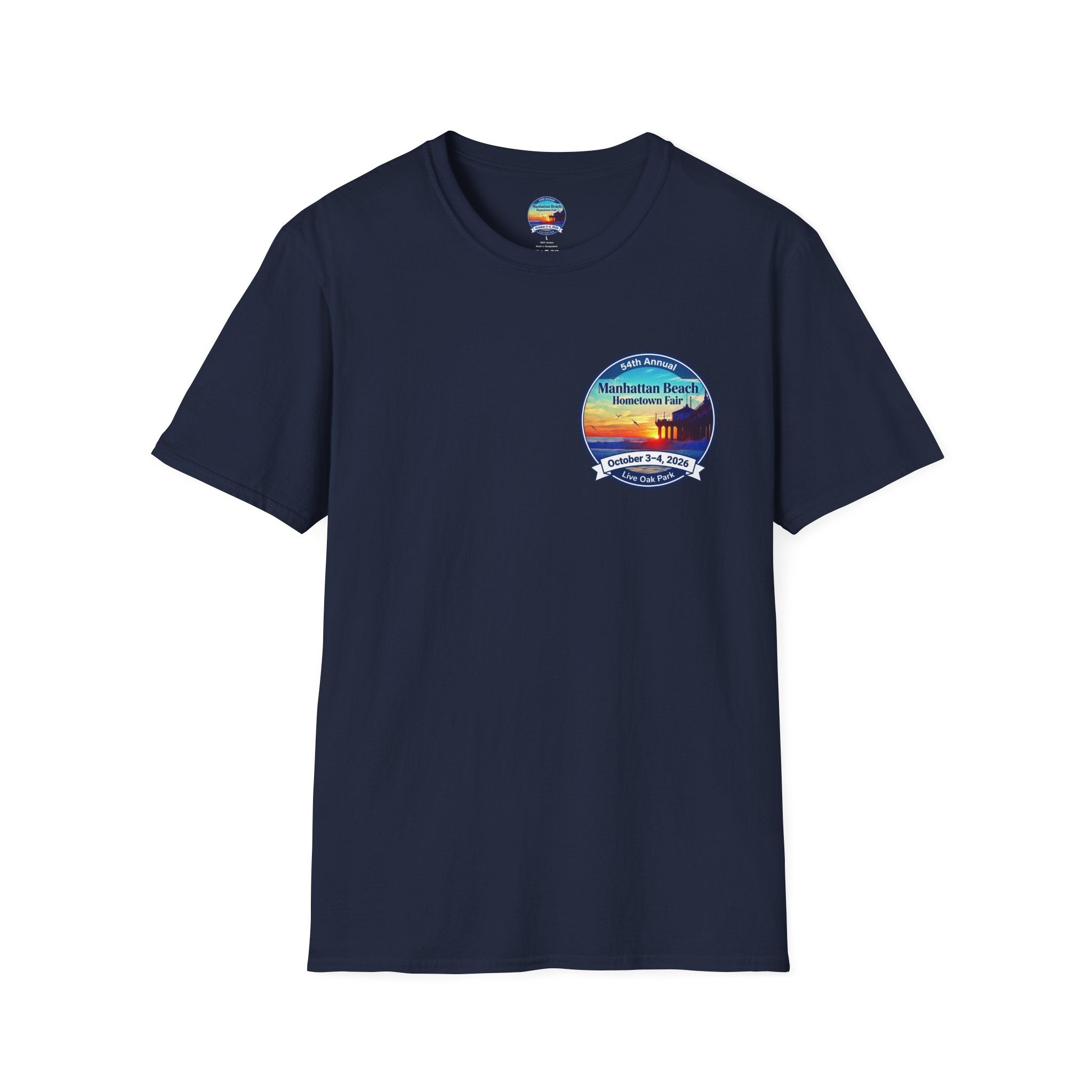 Manhattan Beach Hometown Fair T-Shirt — 54th Annual Sunset Surf Logo (Oct 3-4, 2026)