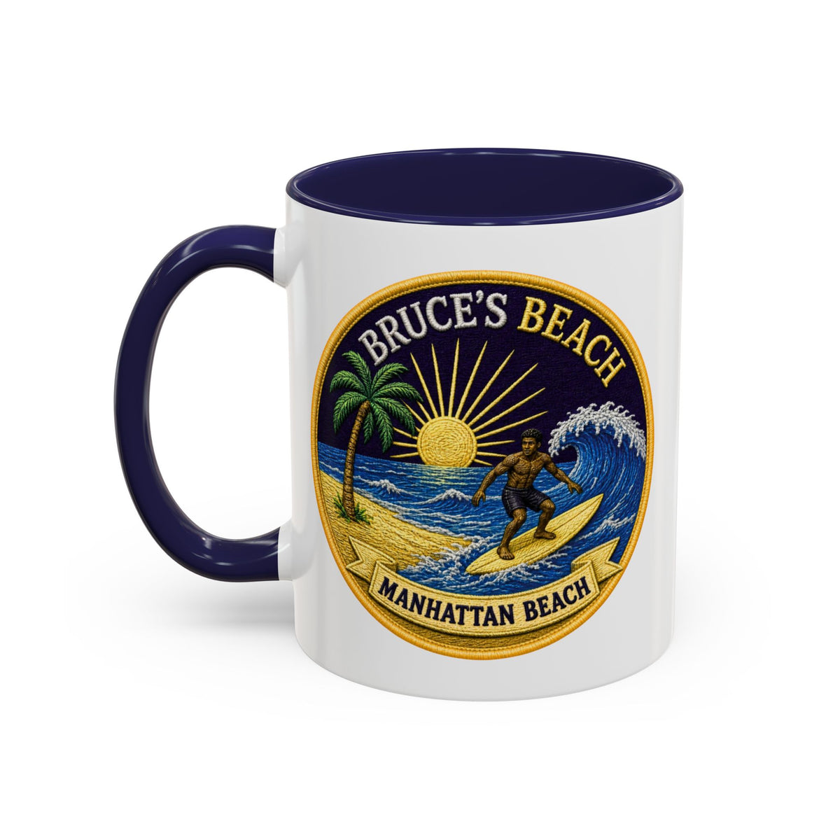 Manhattan Beach Surf Mug — Bruce’s Beach Coffee Cup (11/15oz Accent)