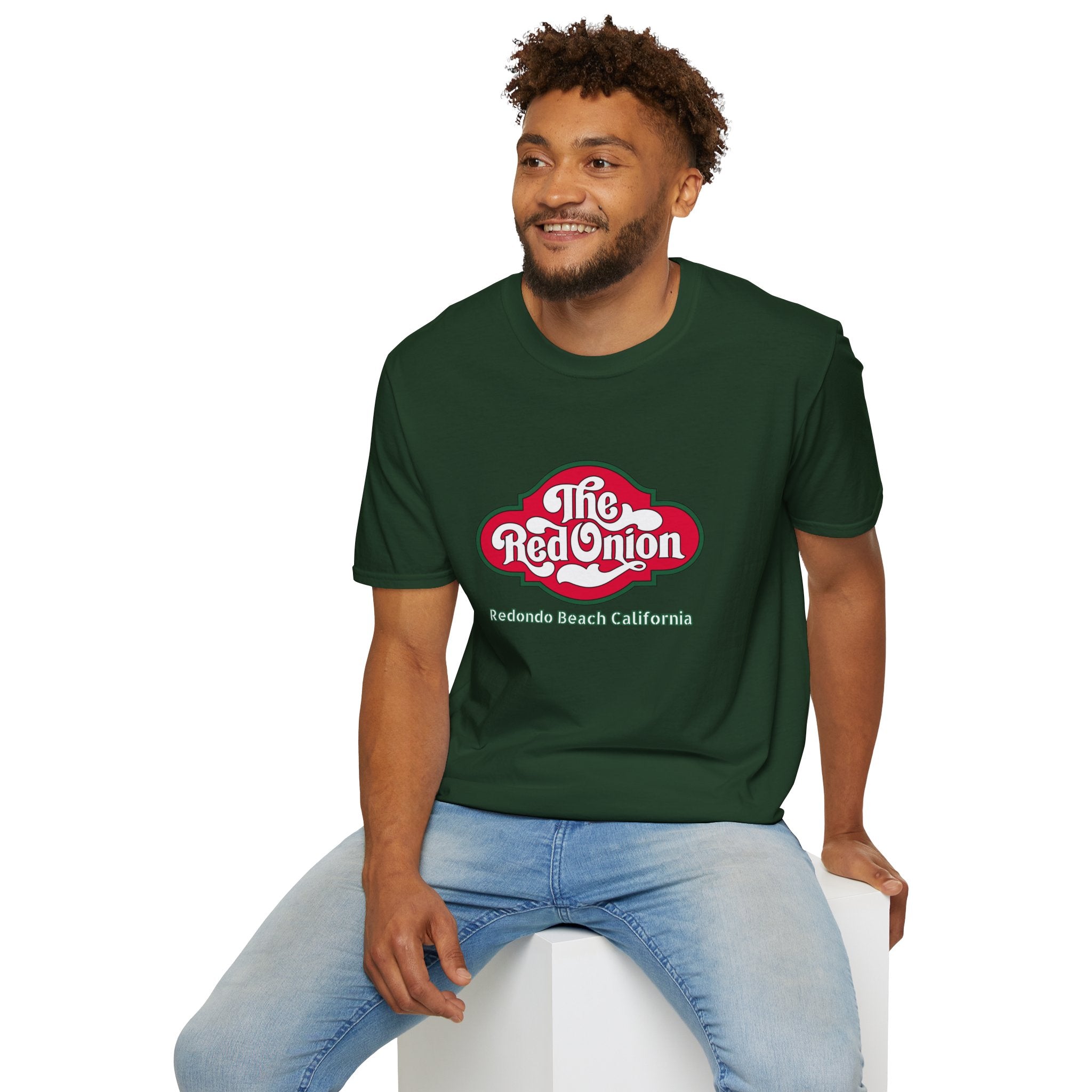 Red Onion Redondo Beach California  Restaurant  Retro Tee, Soft Cotton Shirt, Casual Vintage T-Shirt #OldSouthBay.com