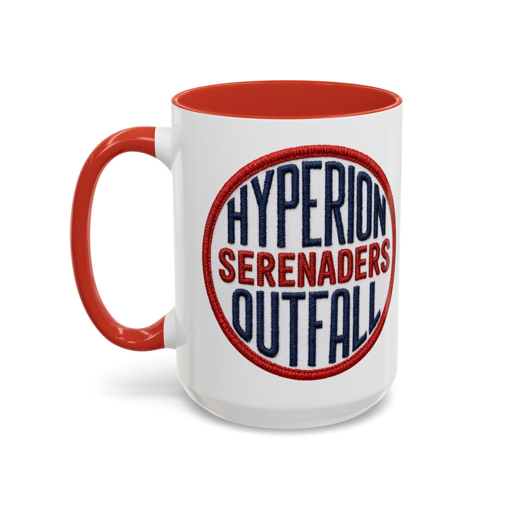 Accent Coffee Mug — "Hyperion Serenaders Outfall" Retro Patch Ceramic Mug (11/15oz)