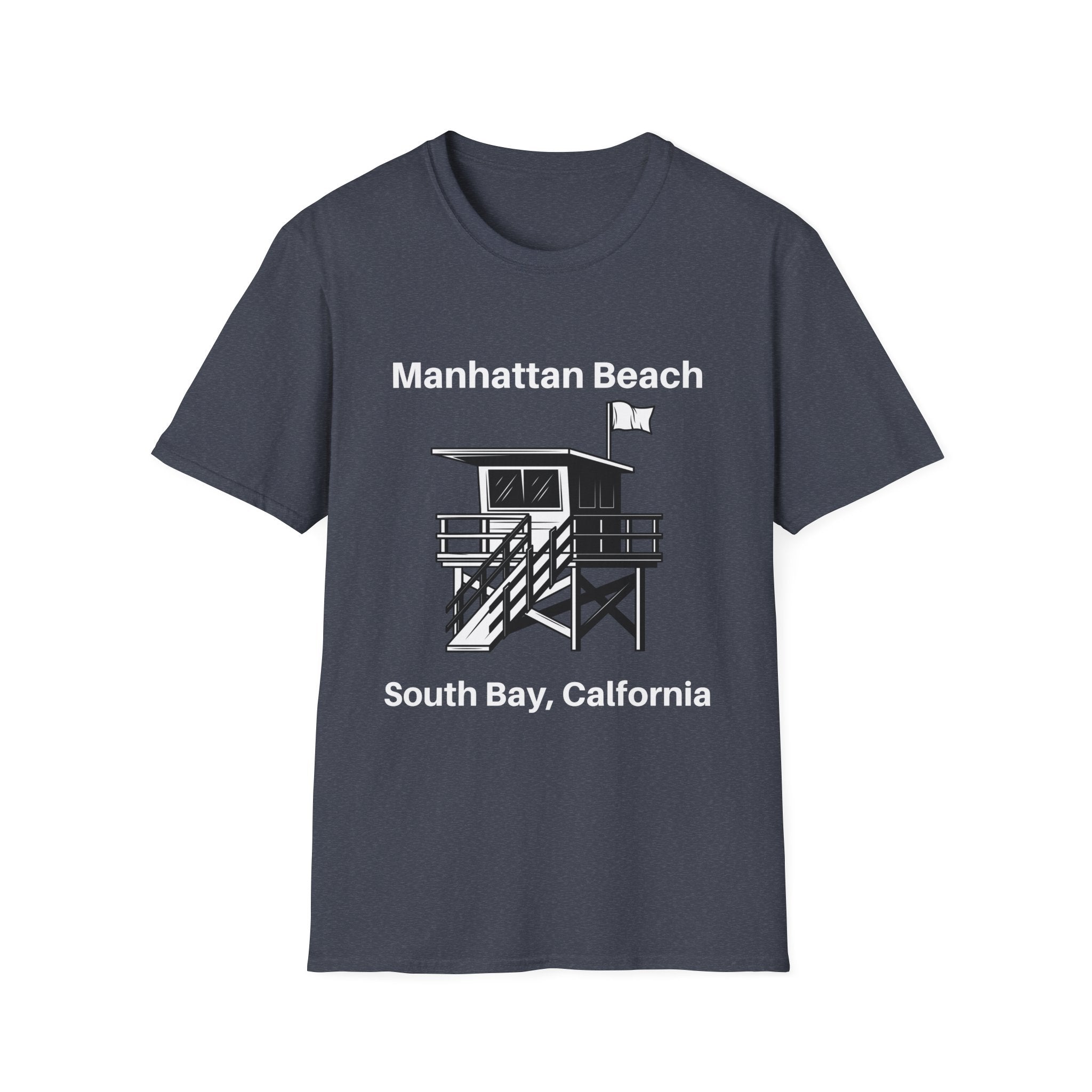 Manhattan Beach Lifeguard Station Men's and Woman's Softstyle T-Shirt