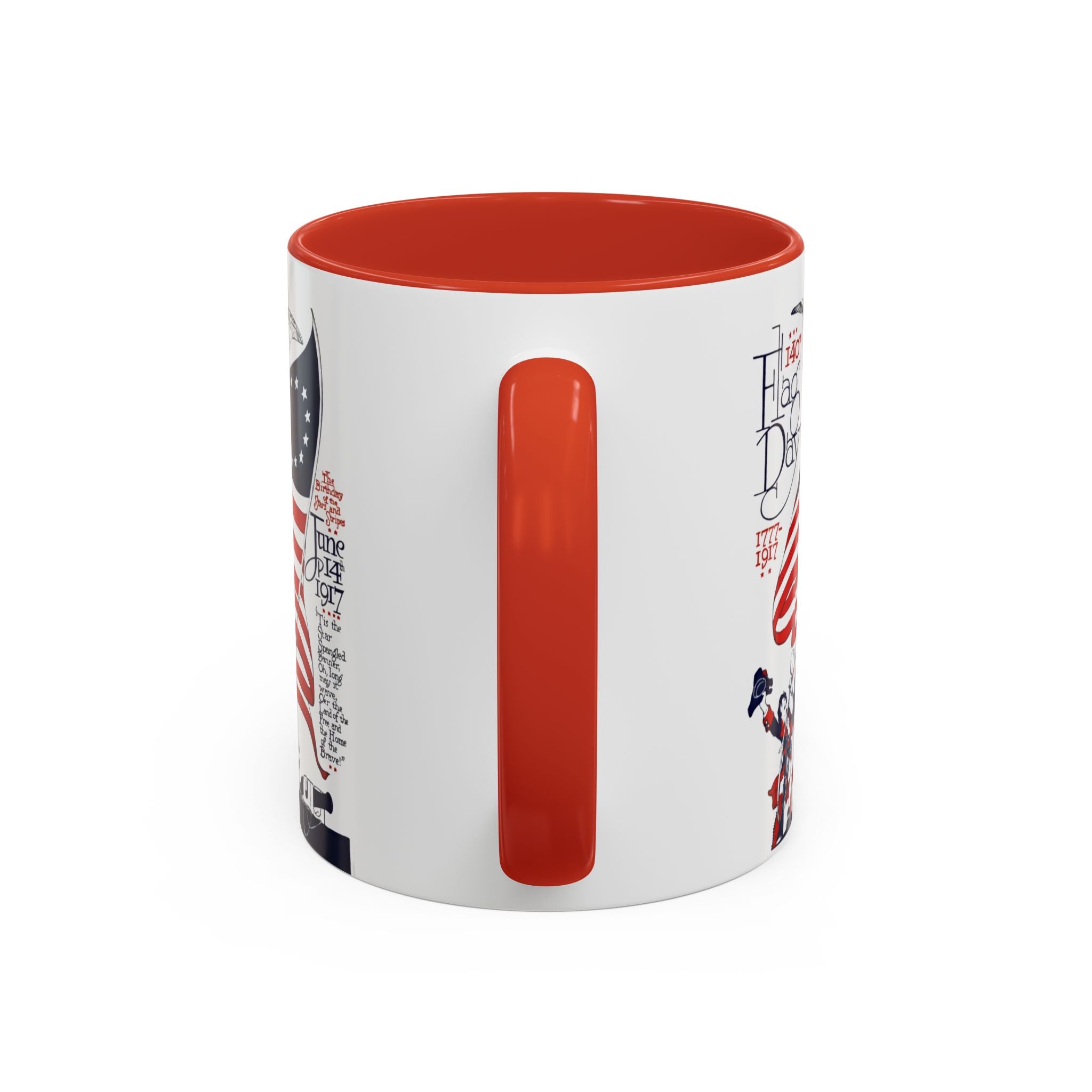 Flag Day Illustration Original Artwork 1917  Mug | American Flag Sailors Accent Coffee Mug