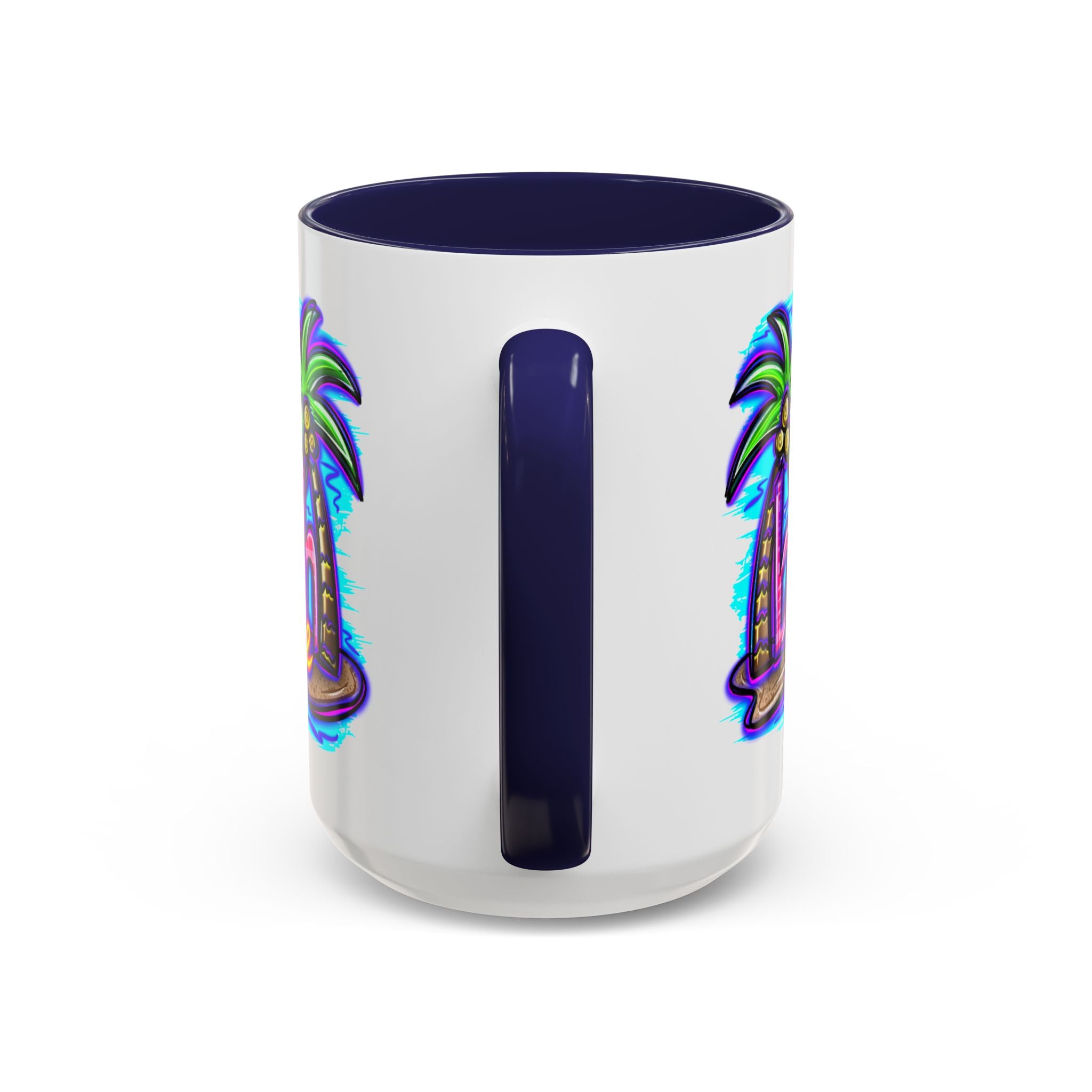 Beach Life Coffee Mug — Tropical Palm Sunset Accent Mug (11/15oz)