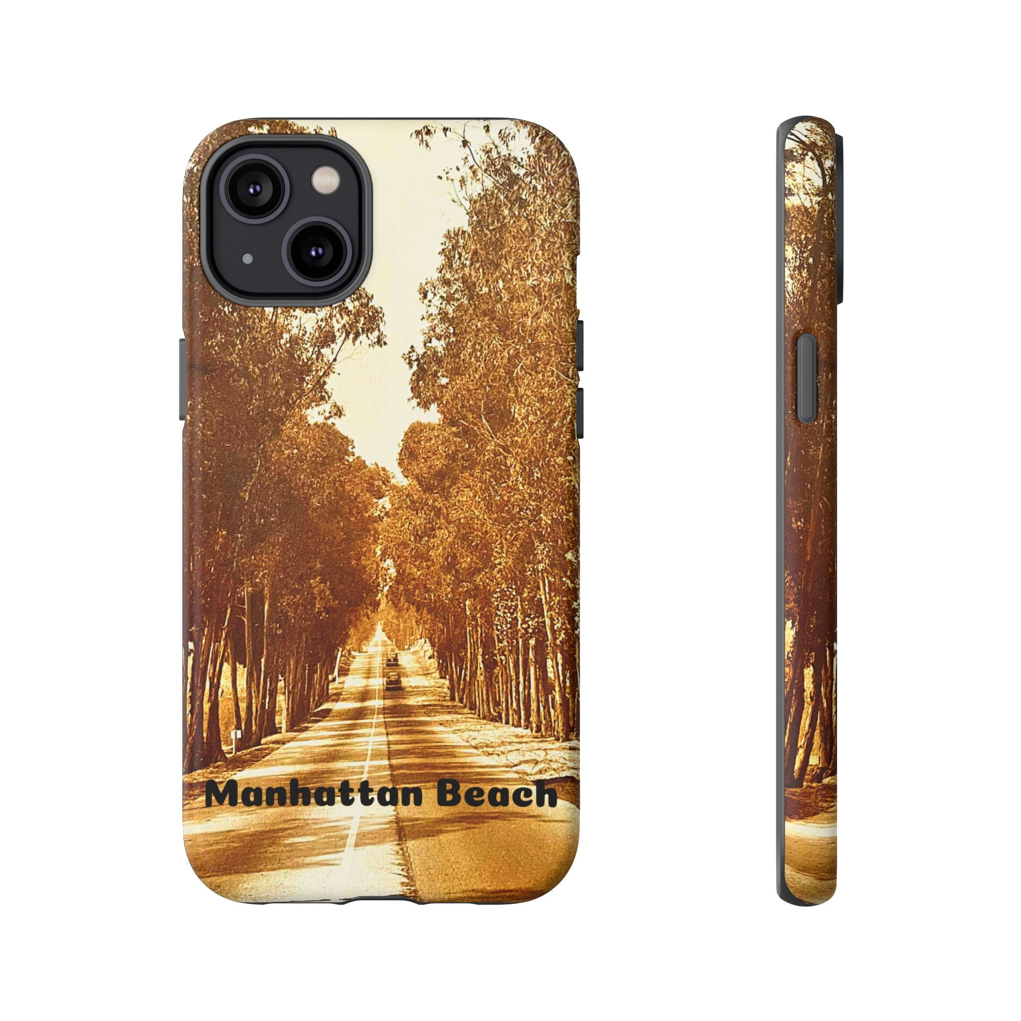 Phone Cases Manhattan Beach Rosecrans Ave Early 60's Tough Cases 90266 California, iPhone Samsung Google Pixel Protective Cover, Vintage