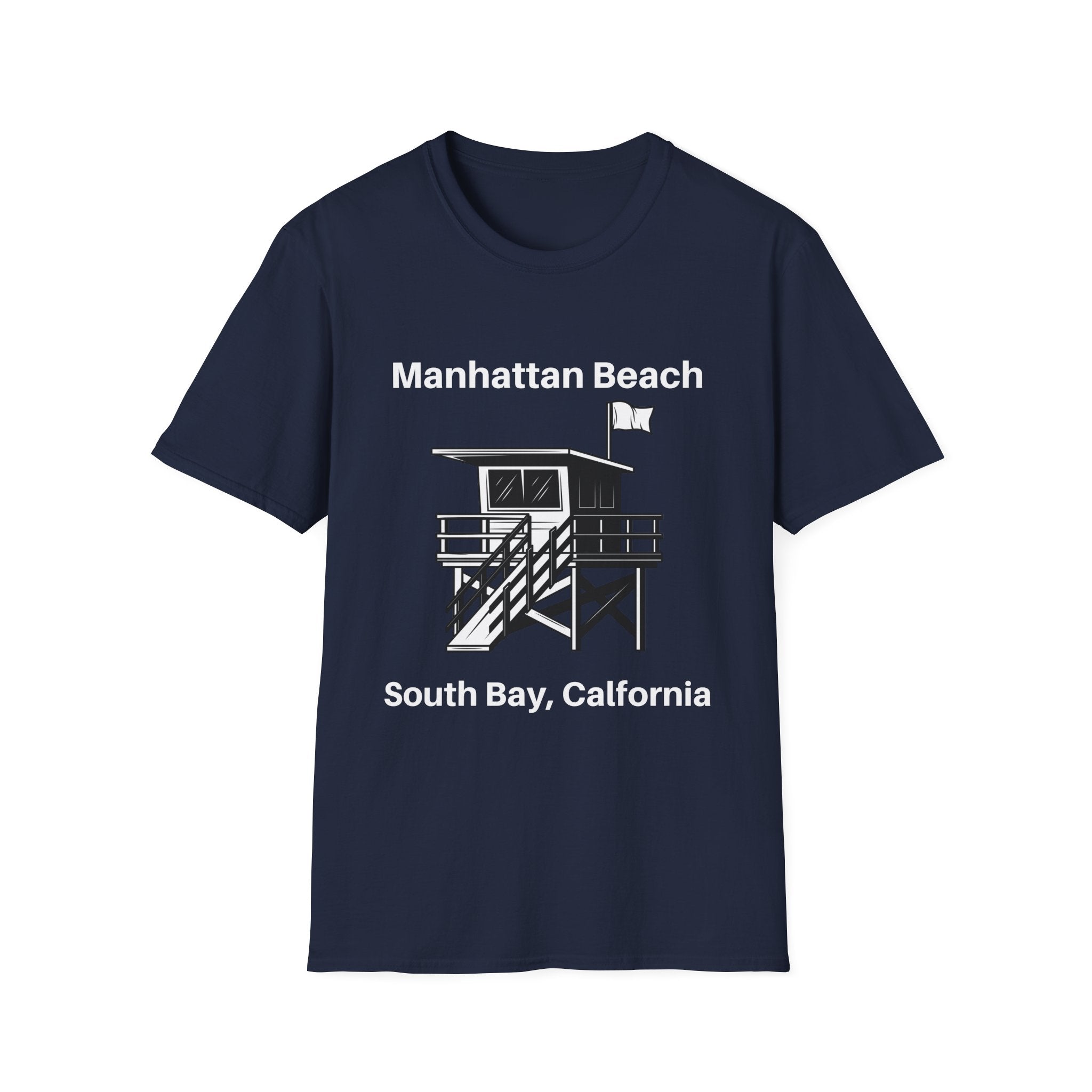 Manhattan Beach Lifeguard Station Men's and Woman's Softstyle T-Shirt