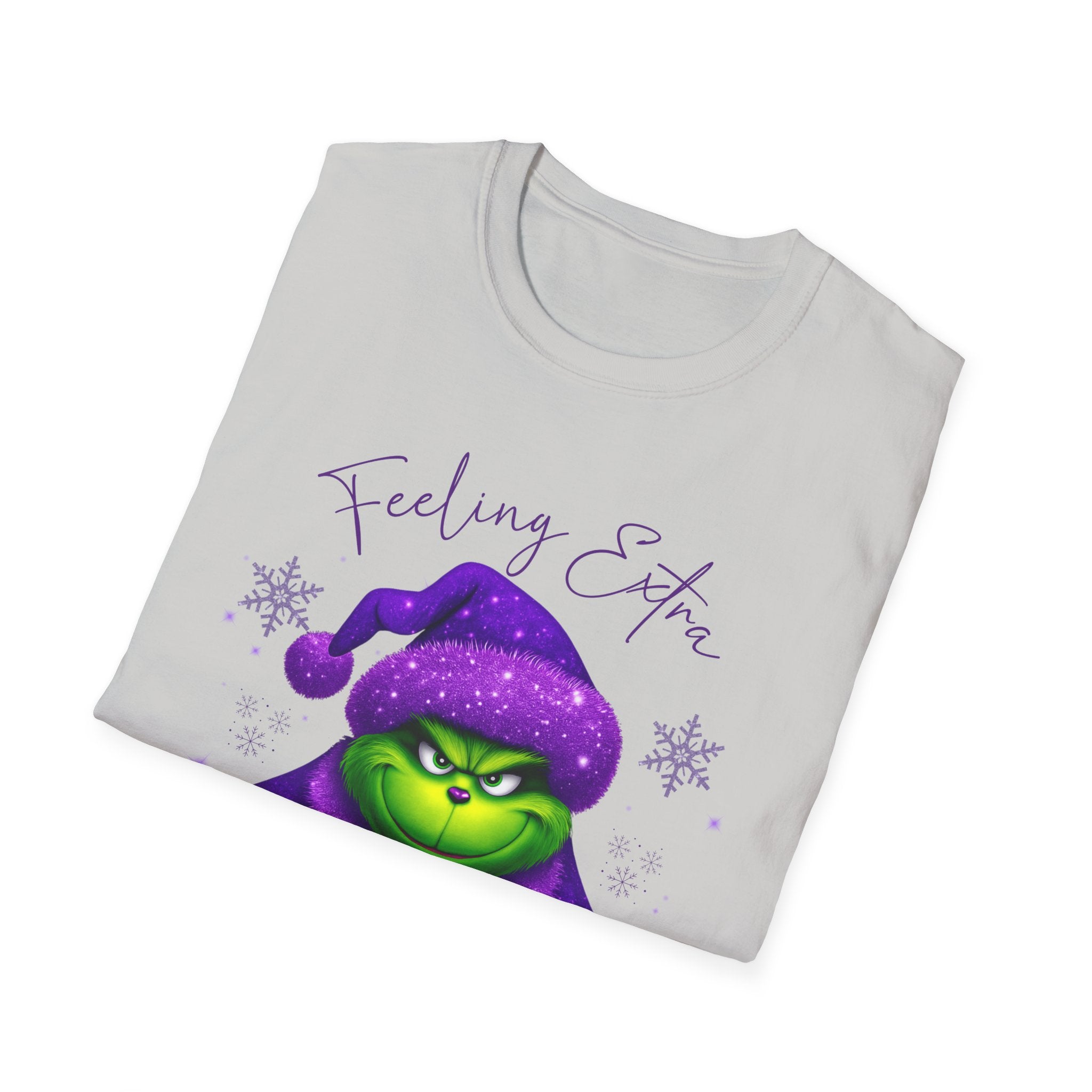 Feeling Extra Grinchy T-Shirt | Grinch Face Holiday Tee