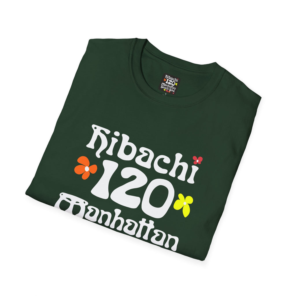 Hibachi 120 Manhattan Beach Blvd Restaurant #OldSchool T-Shirt — Retro Floral Surf Tee "Gone But Not Forgotten"