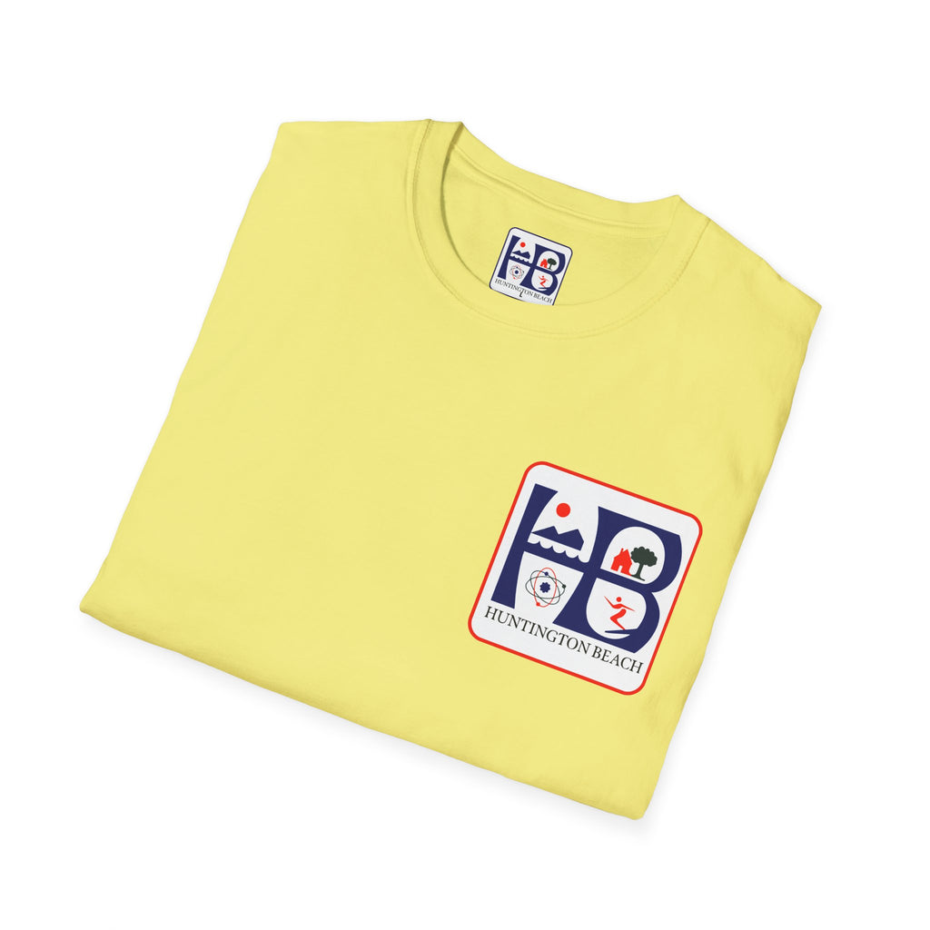 Huntington Beach Retro HB Logo T-Shirt  (printed 3 places)