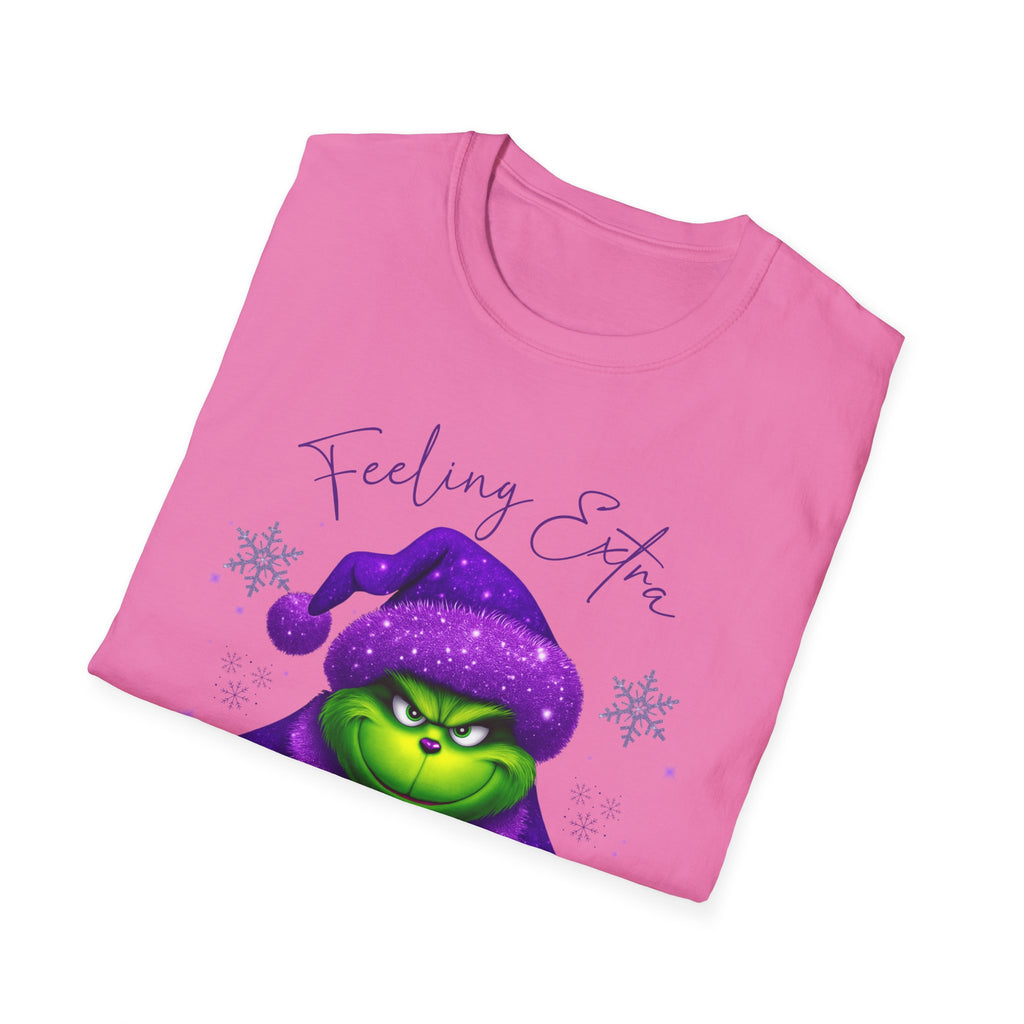 Feeling Extra Grinchy T-Shirt | Grinch Face Holiday Tee