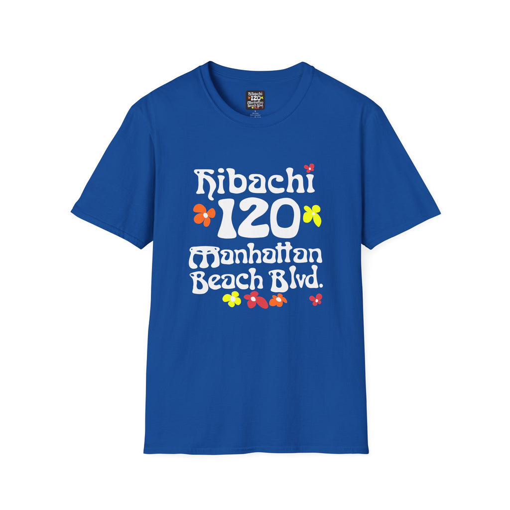 Hibachi 120 Manhattan Beach Blvd Restaurant #OldSchool T-Shirt — Retro Floral Surf Tee "Gone But Not Forgotten"