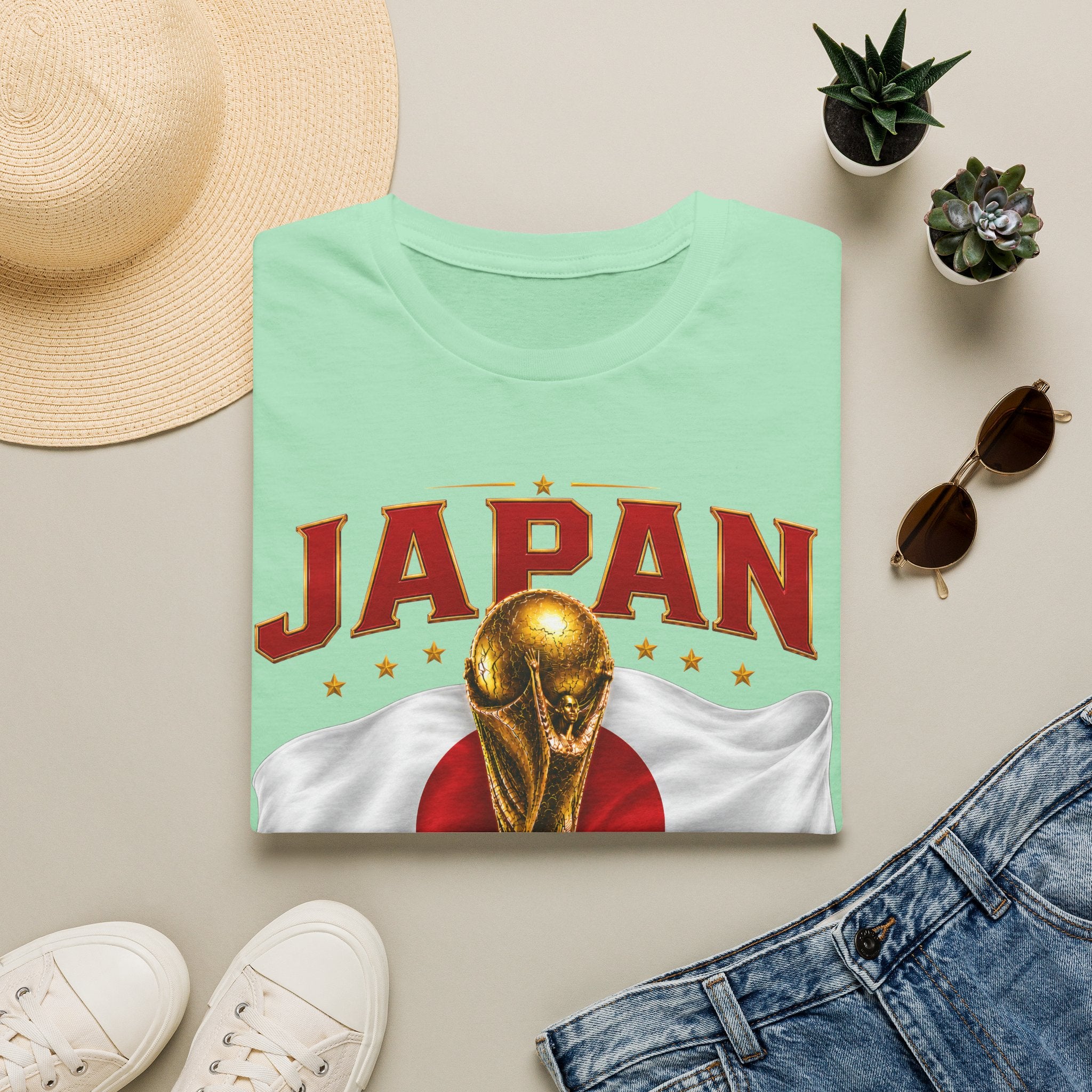 Japan 2026 World Cup T-Shirt — Golden Trophy Soccer Fan Tee