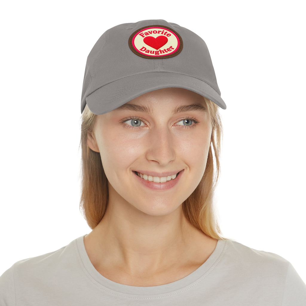 Mom and Daughter Hat — "Favorite Daughter" Leather Patch Cap