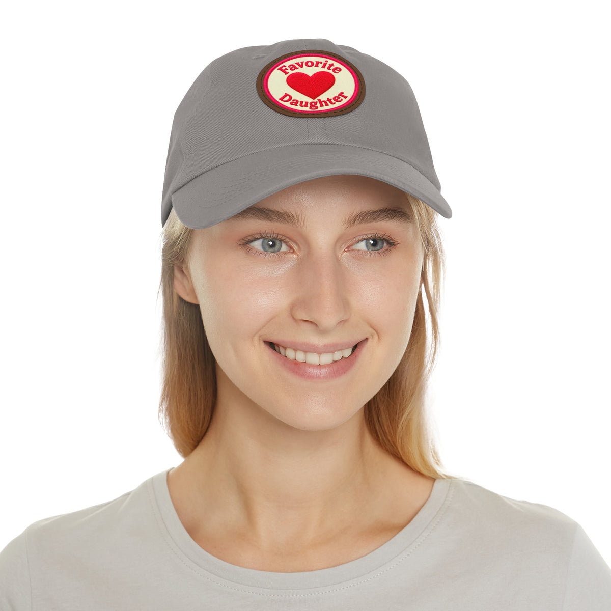 Mom and Daughter Hat — "Favorite Daughter" Leather Patch Cap