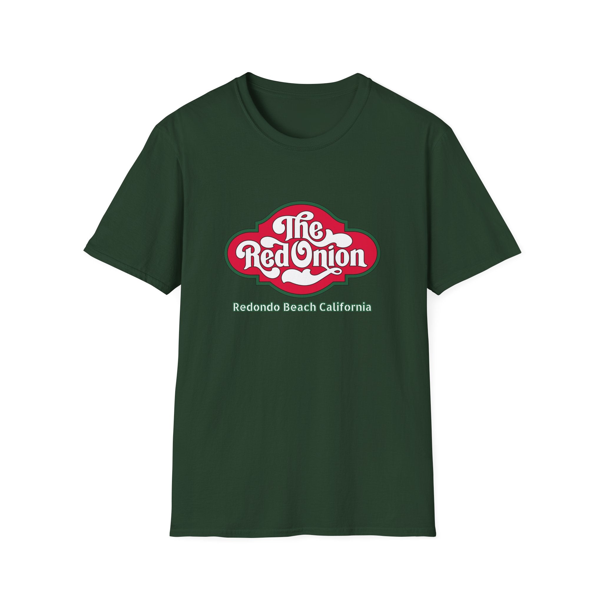 Red Onion Redondo Beach California  Restaurant  Retro Tee, Soft Cotton Shirt, Casual Vintage T-Shirt #OldSouthBay.com
