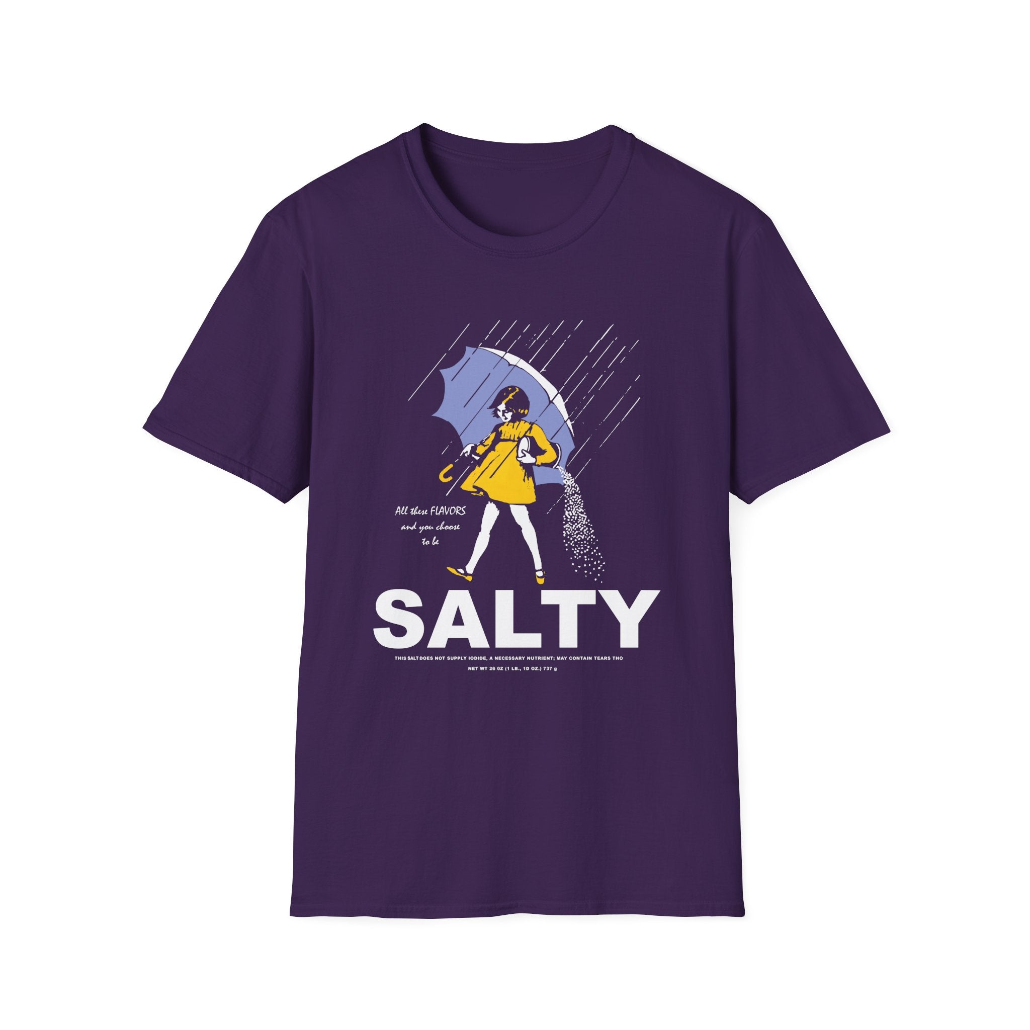 Salty Rainy Day Graphic T-Shirt — Girl with Umbrella Illustration