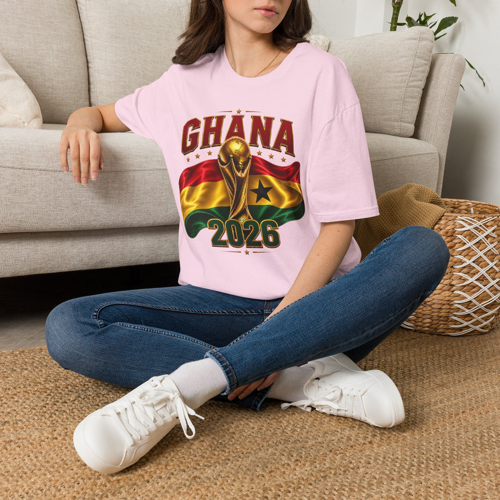 Ghana 2026 World Cup T-Shirt — Flag & Trophy Football Fan Tee